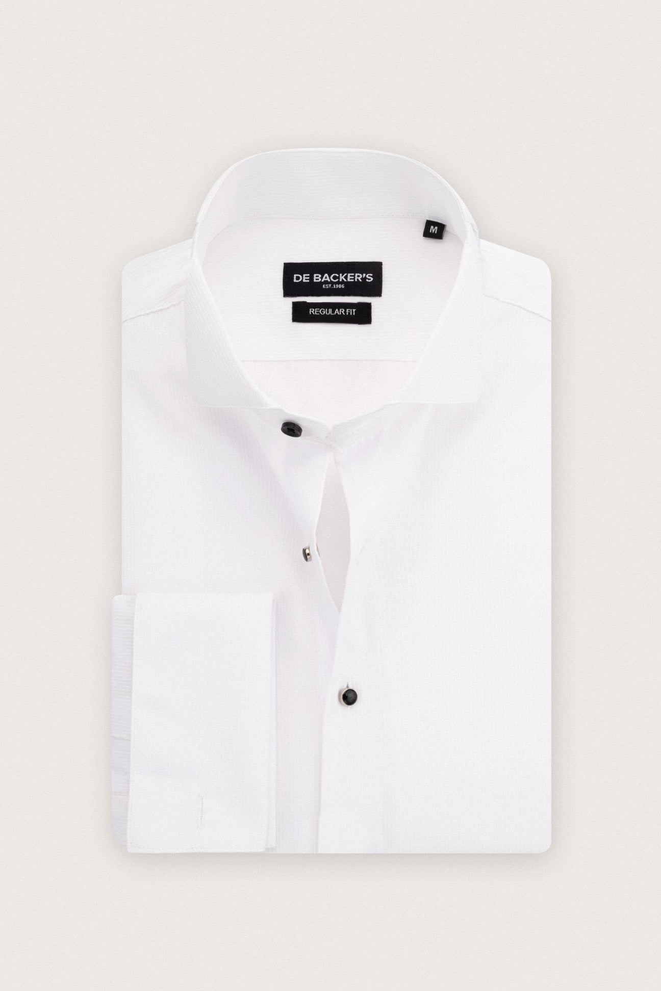 White Textured Wingtip Shirt