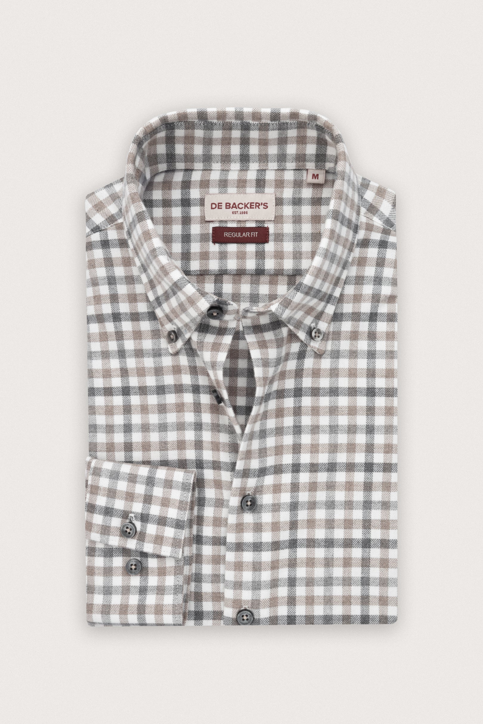 Dark Gray Checked Wool-Feel Smart Casual Shirt