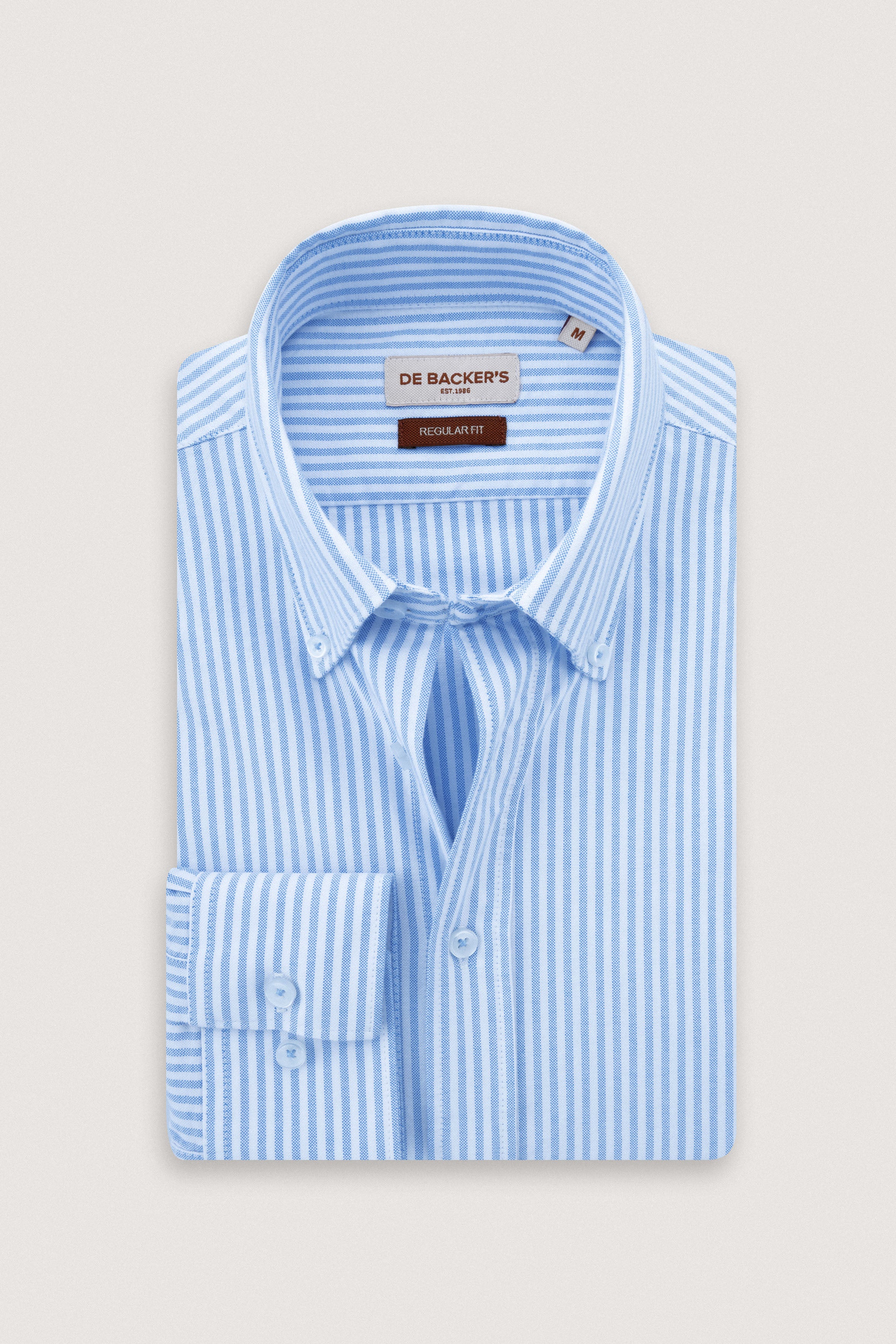 Light Blue Striped Oxford Smart Casual Shirt