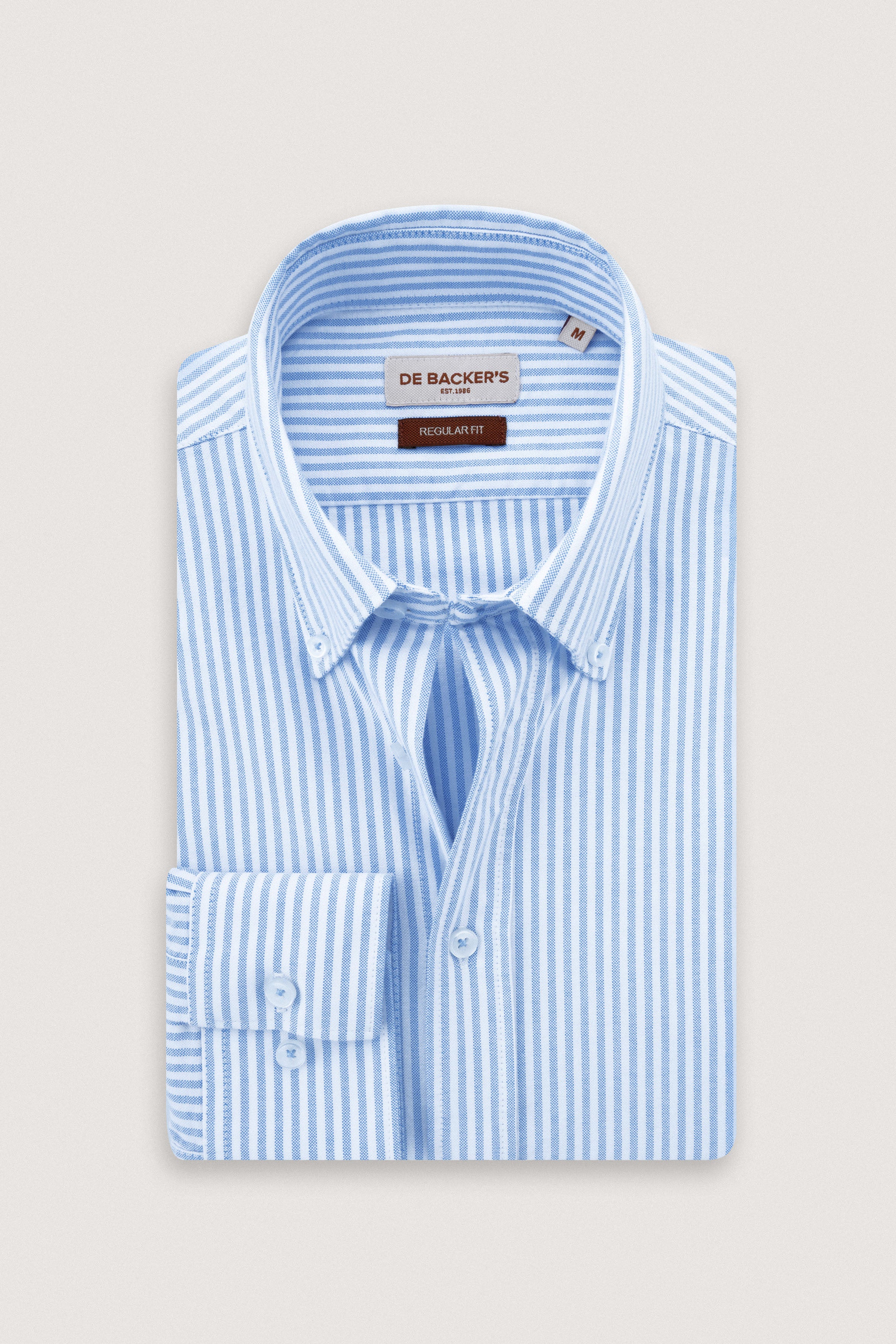 Light Blue Striped Oxford Smart Casual Shirt