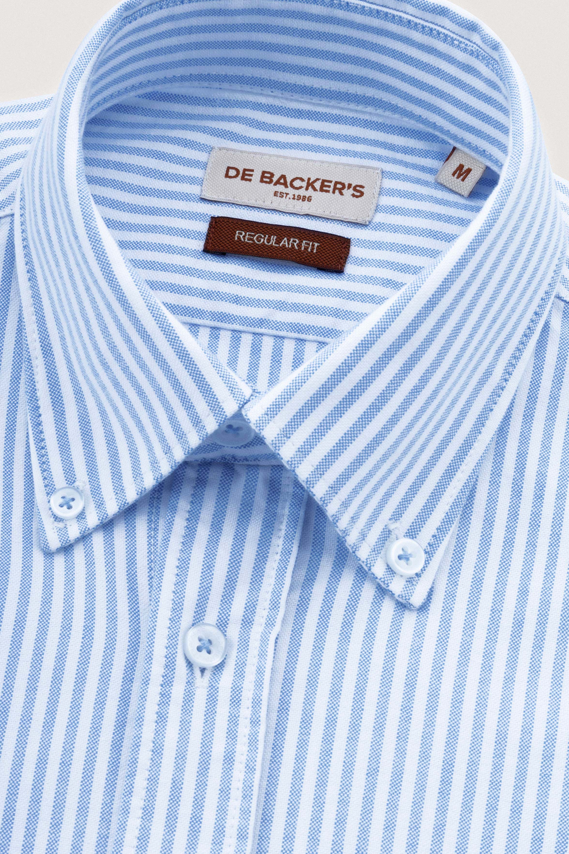 Light Blue Striped Oxford Smart Casual Shirt