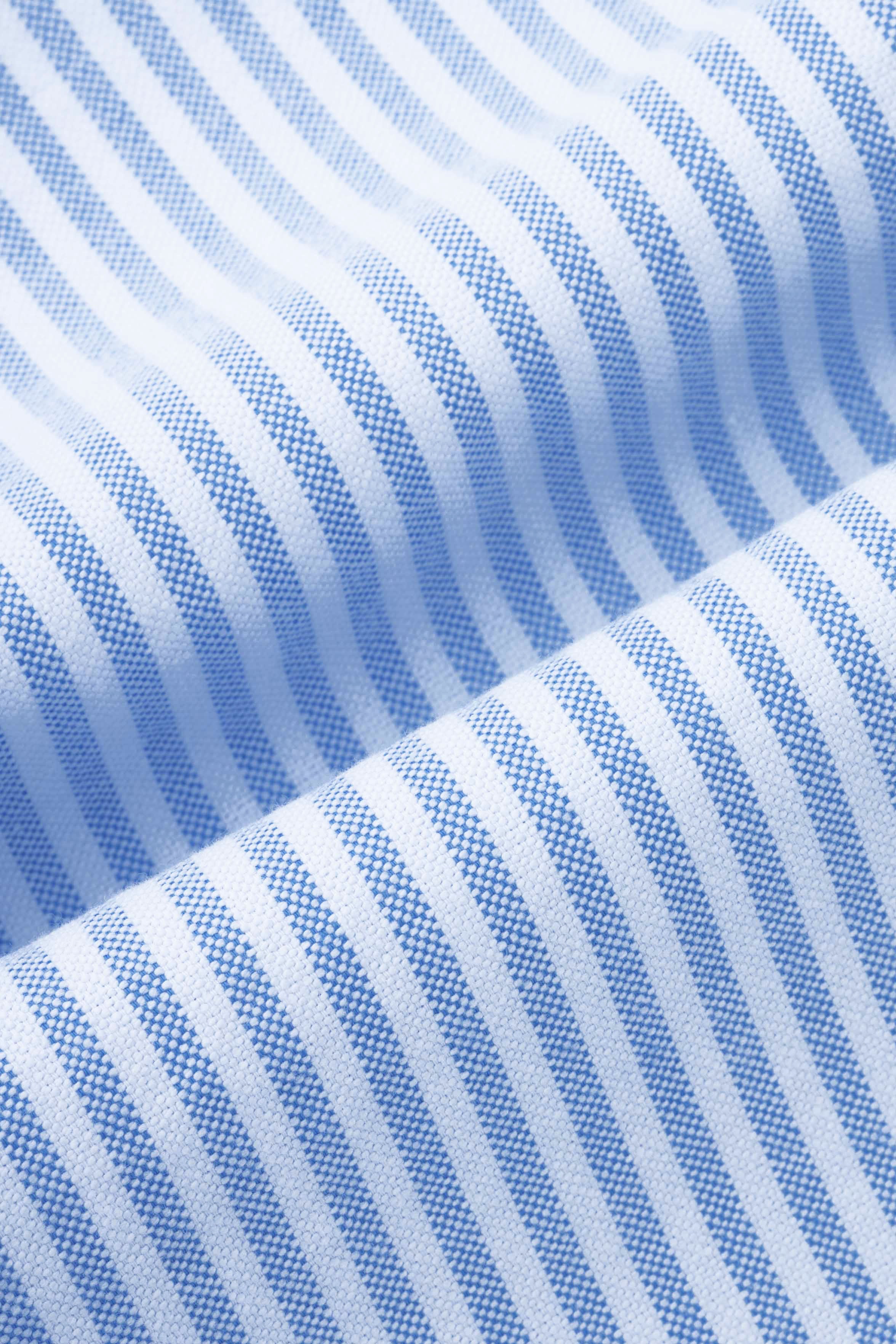 Light Blue Striped Oxford Smart Casual Shirt