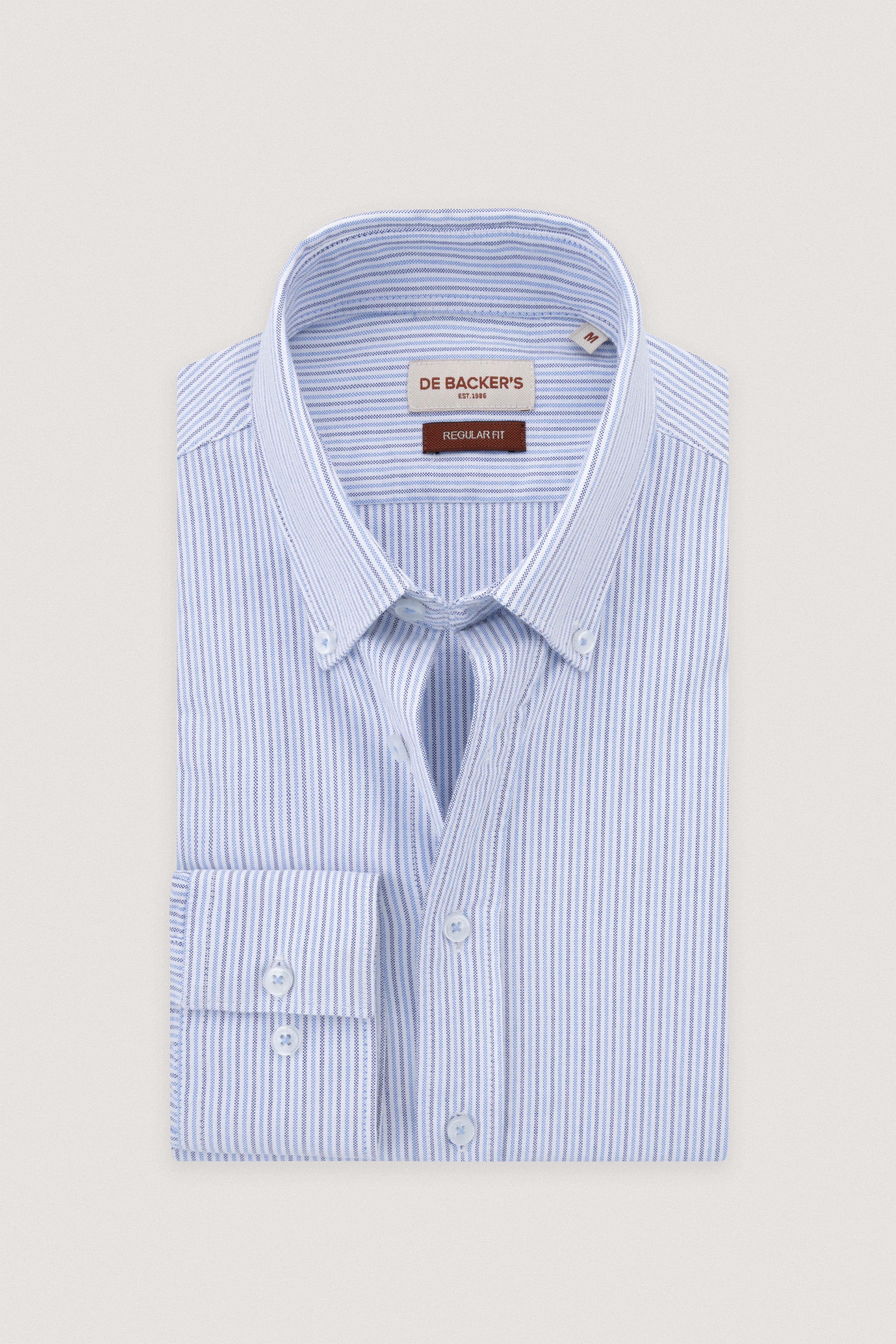 Light Blue Striped Oxford Smart Casual Shirt