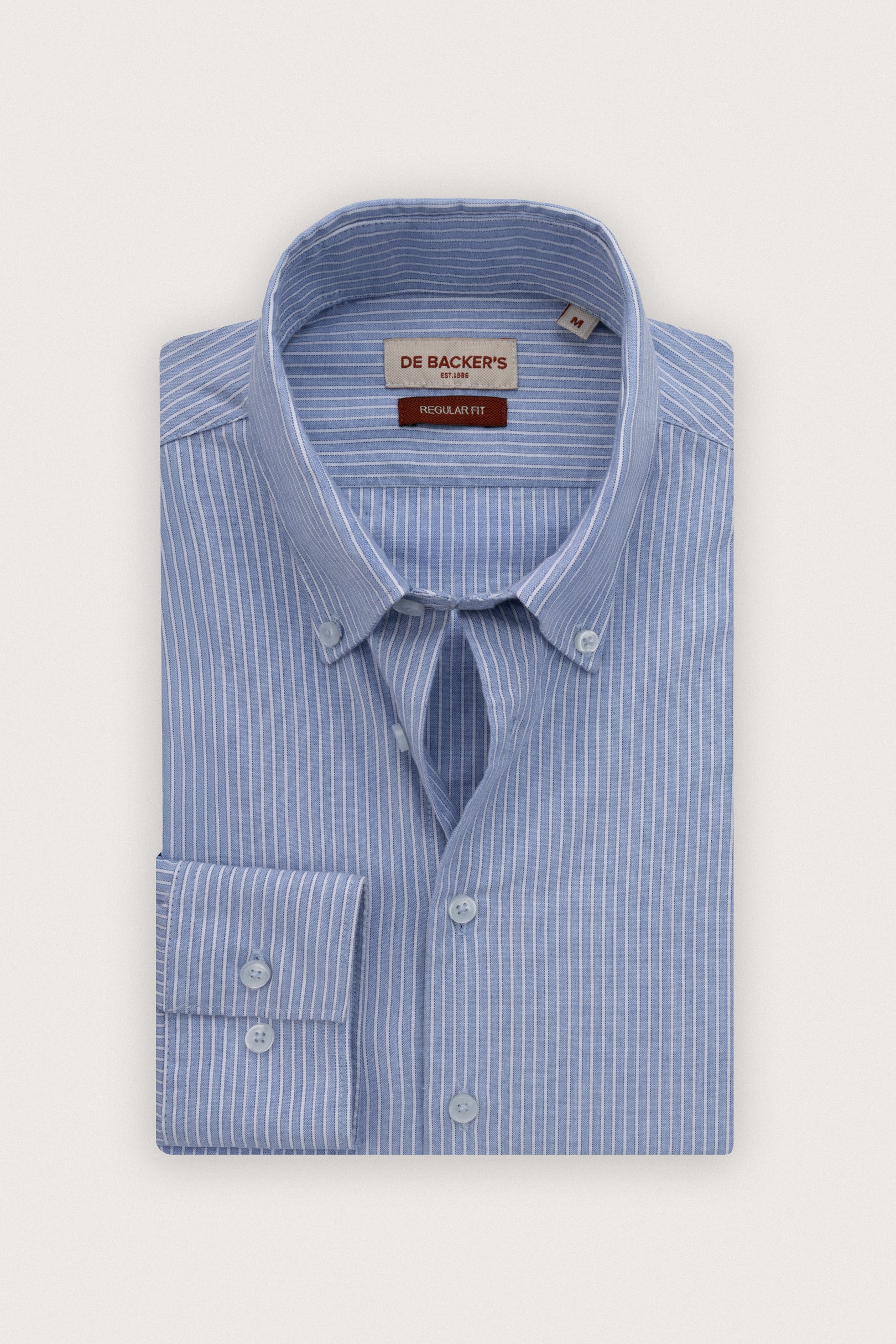 Light Blue Striped Smart Casual Shirt
