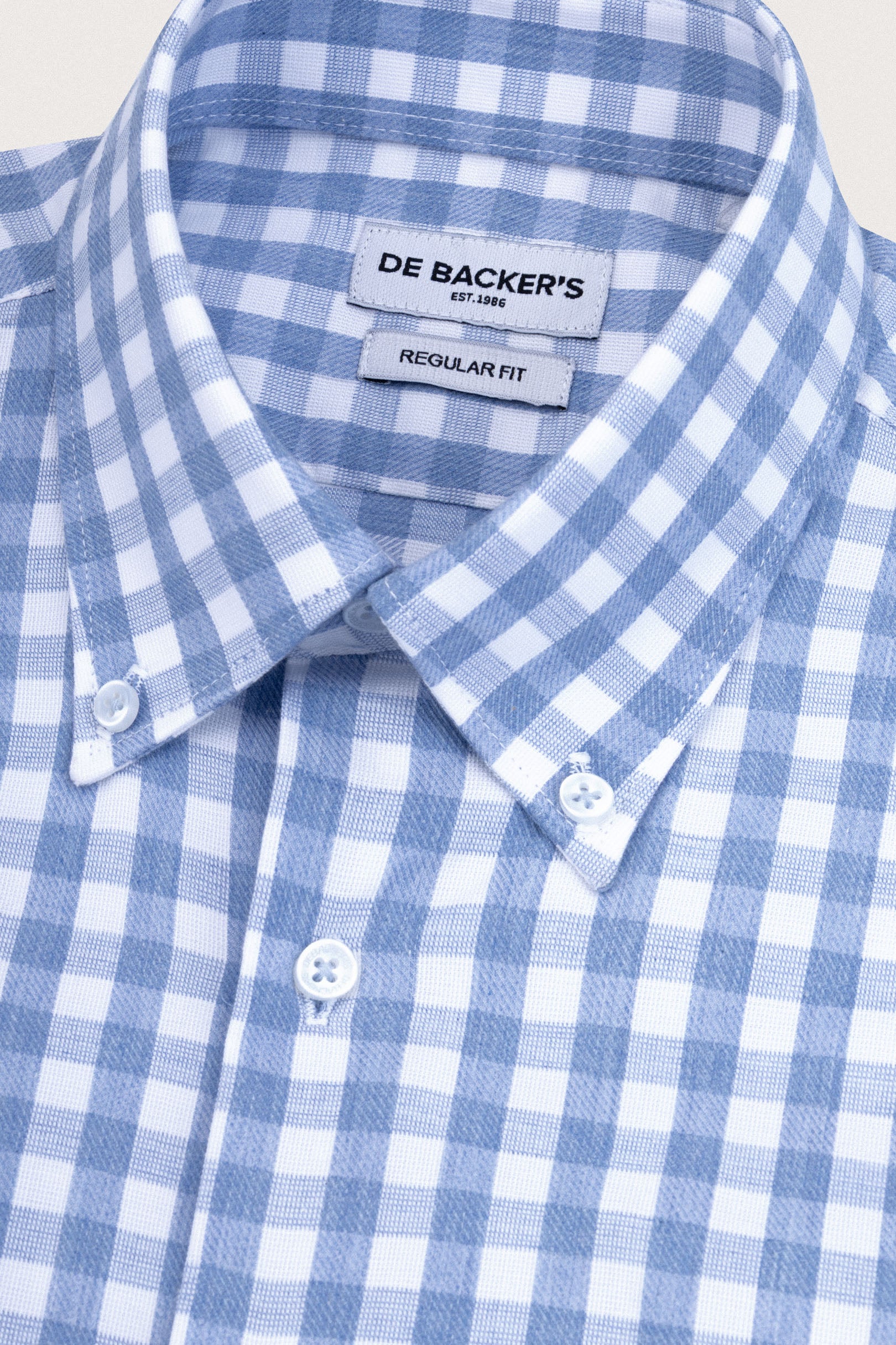 Light Blue Checked Smart Casual Shirt