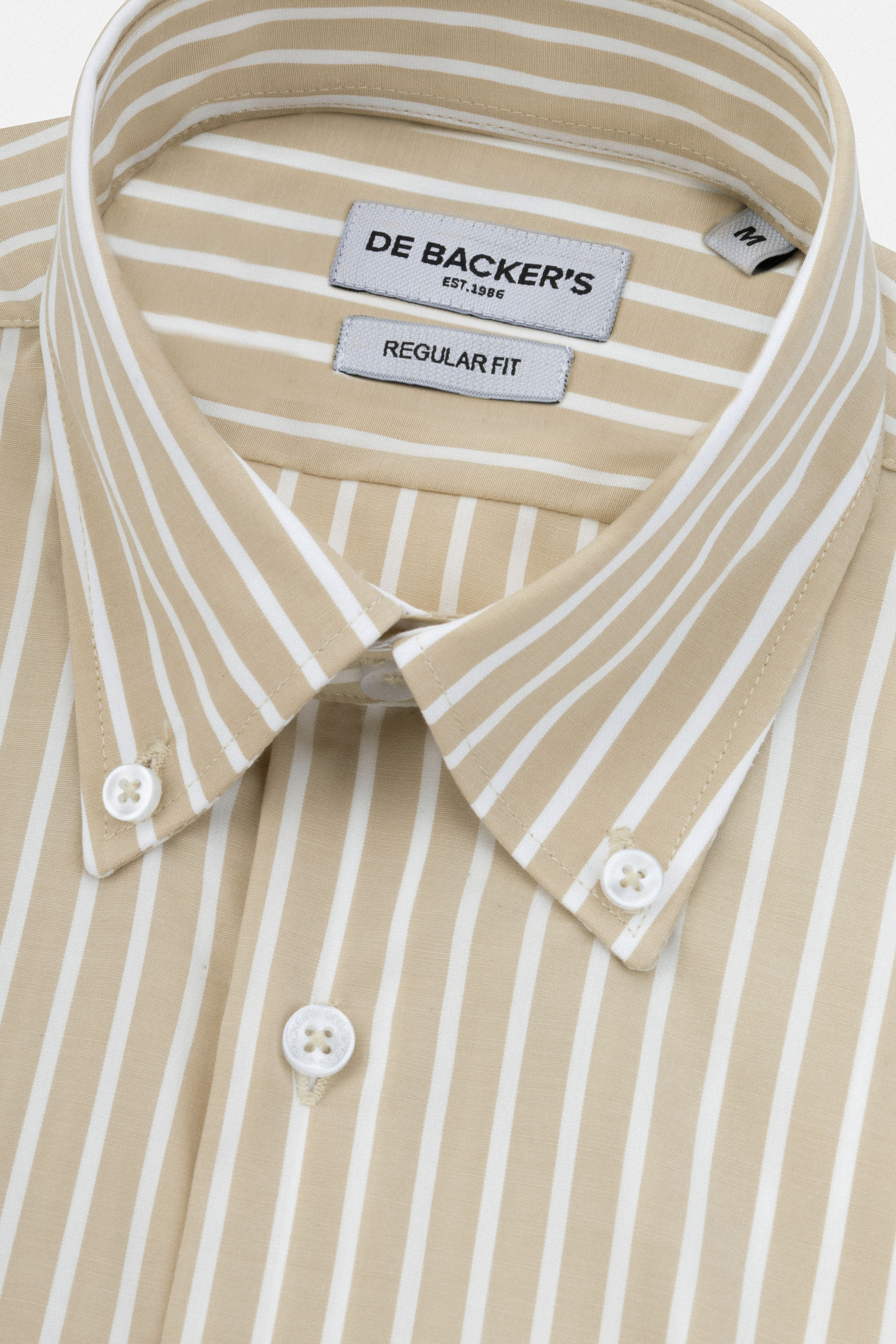 Striped Beige Bamboo Casual Shirt