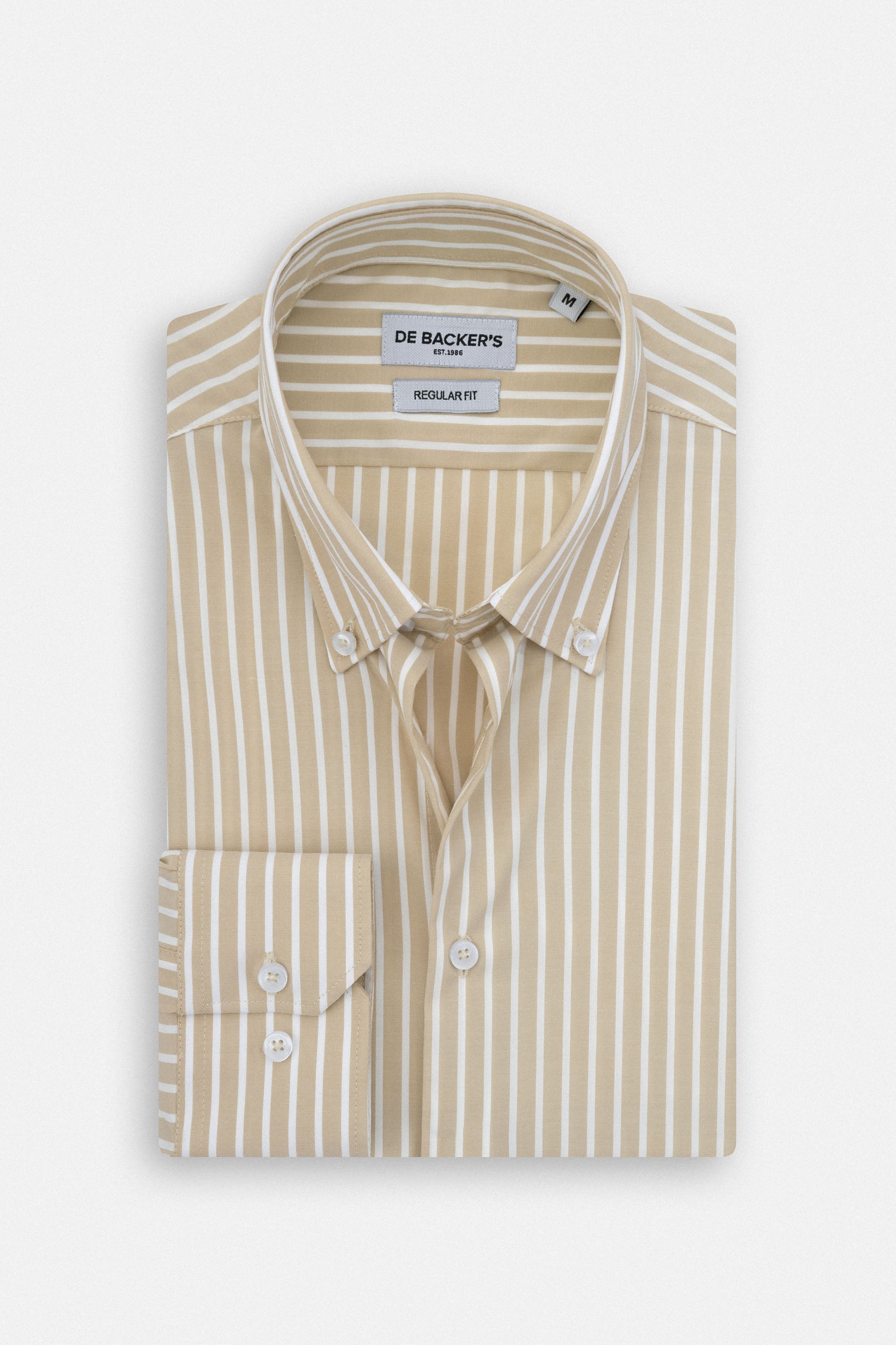 Striped Beige Bamboo Casual Shirt