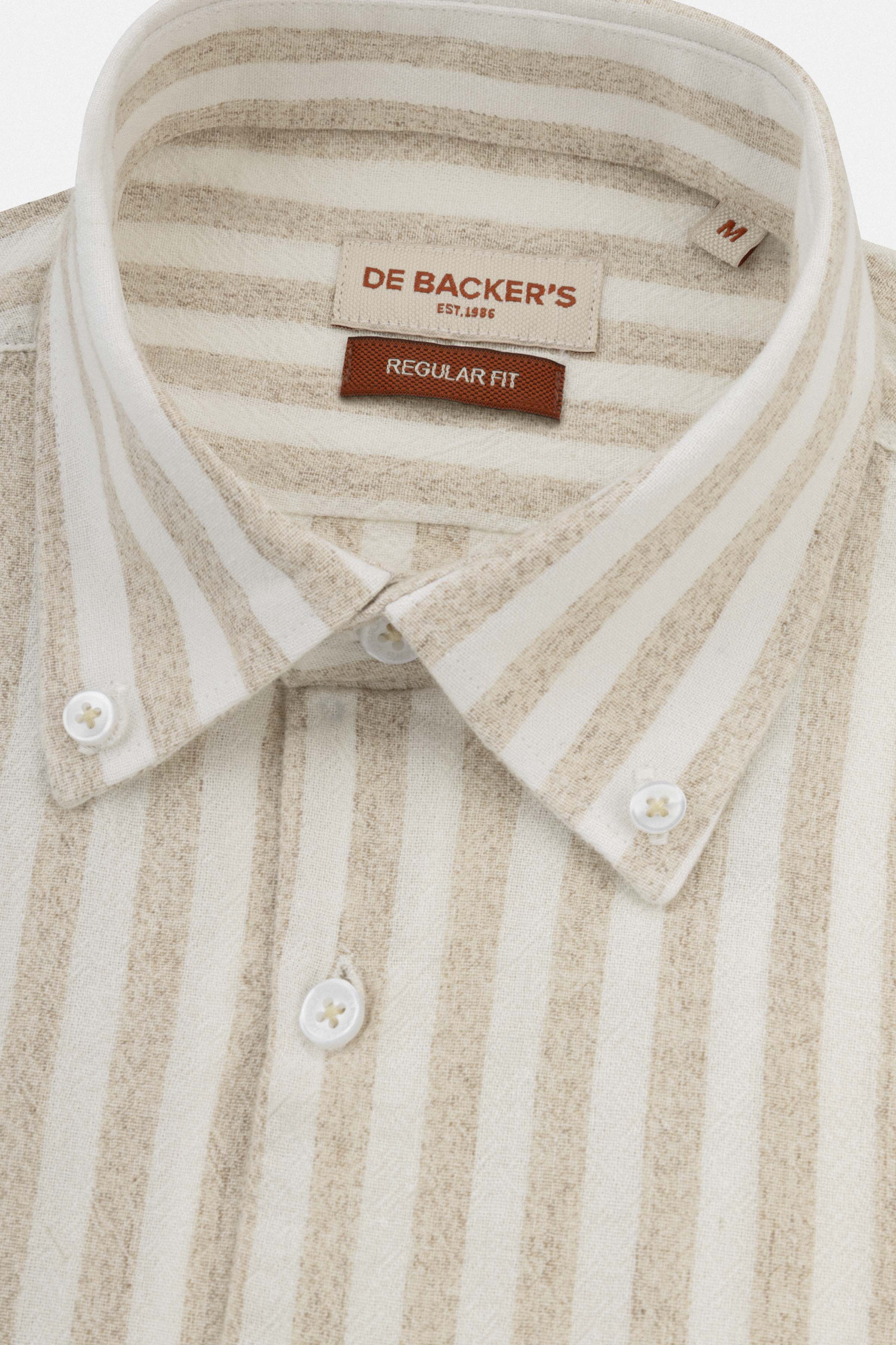 Jacquard Beige Casual Shirt