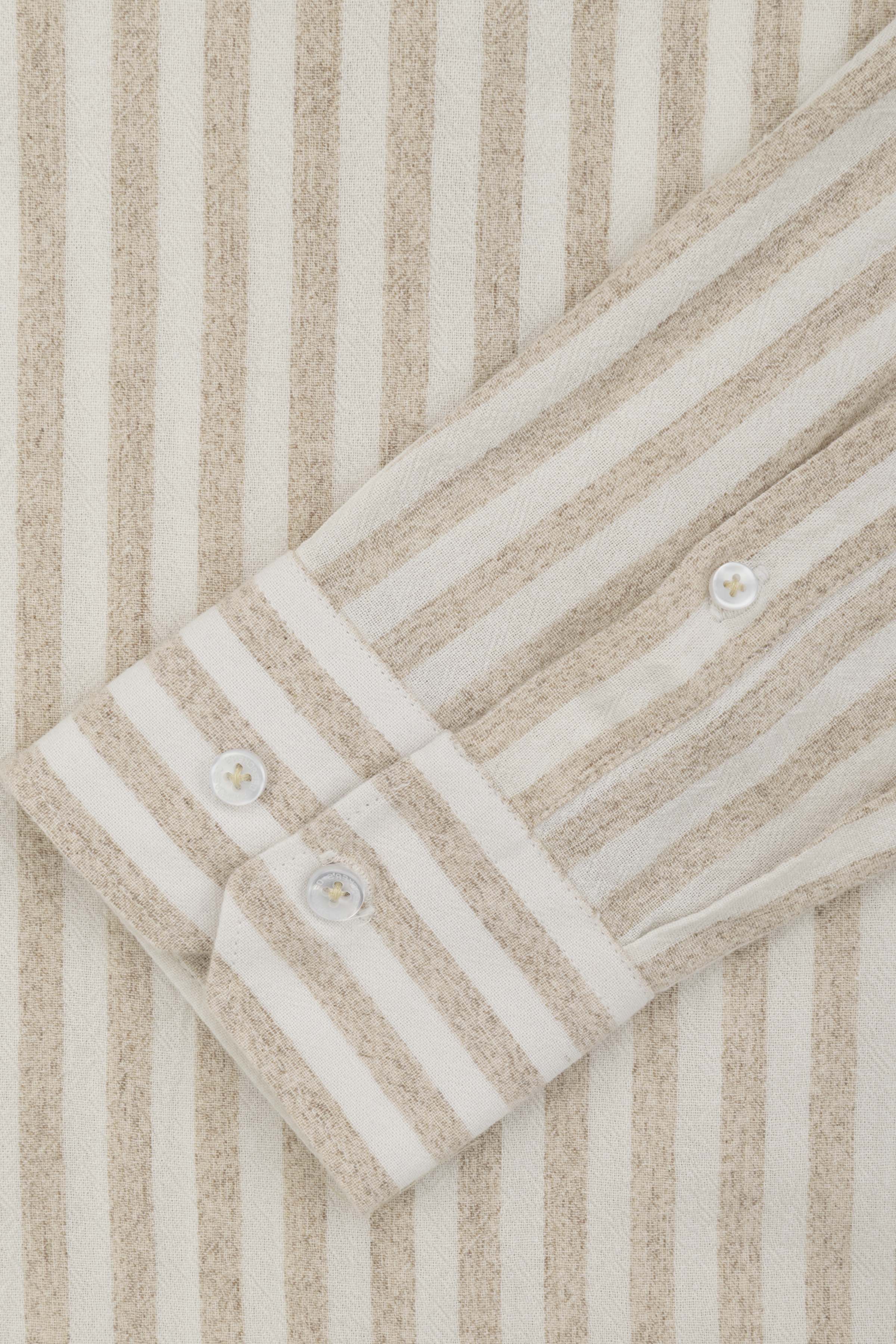 Jacquard Beige Casual Shirt