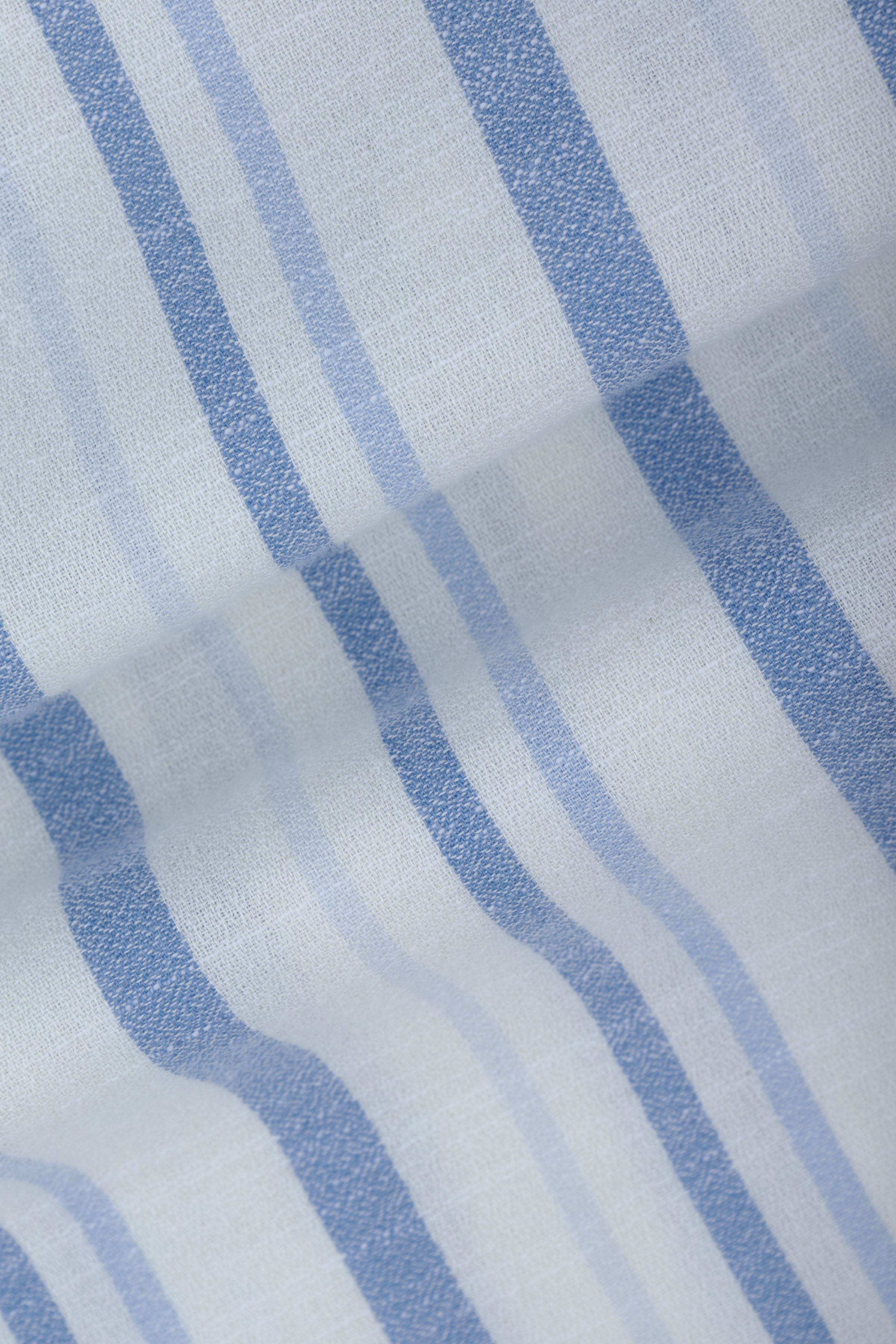 Striped Light Blue Casual Shirt