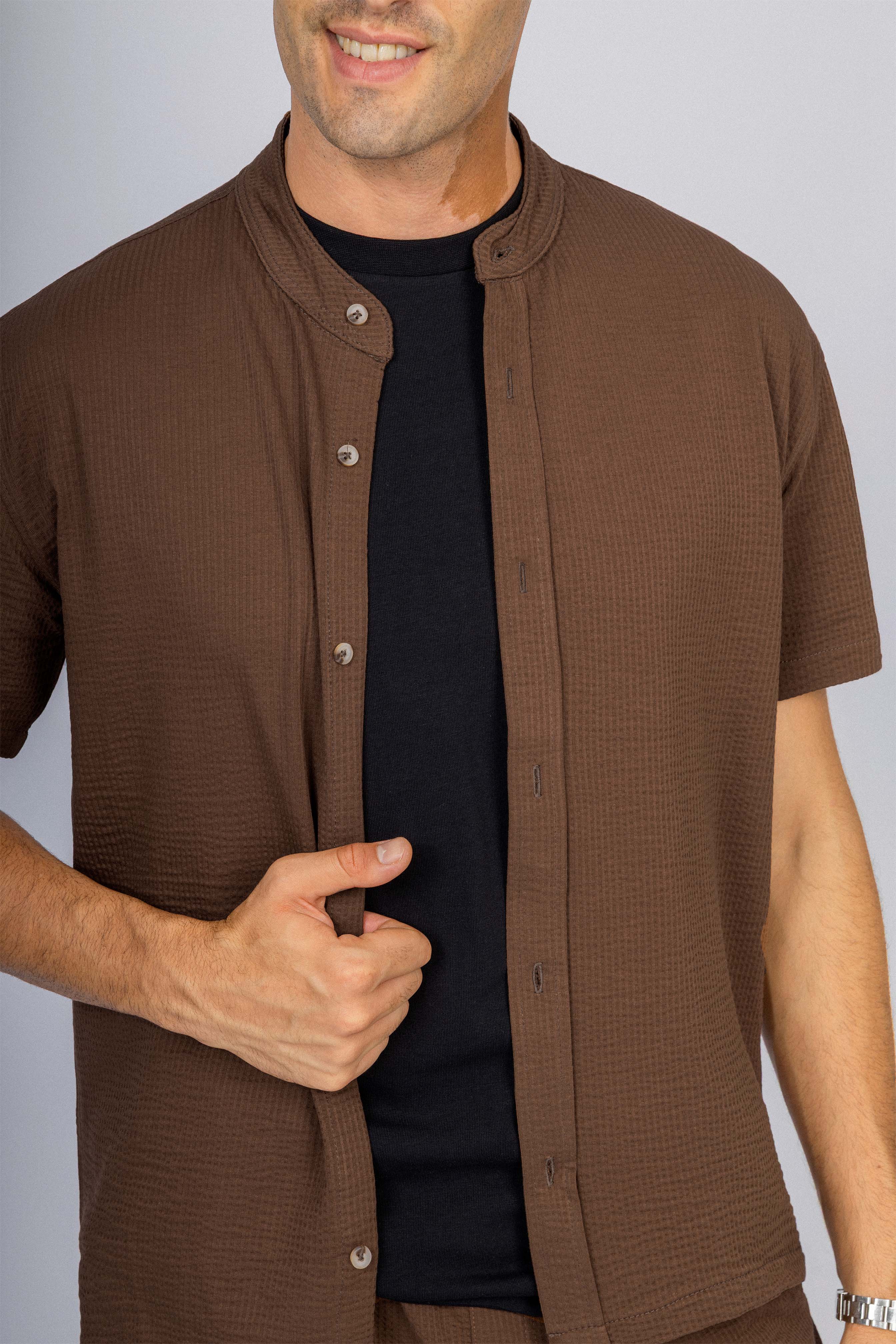 Jacquard Brown Men's Set