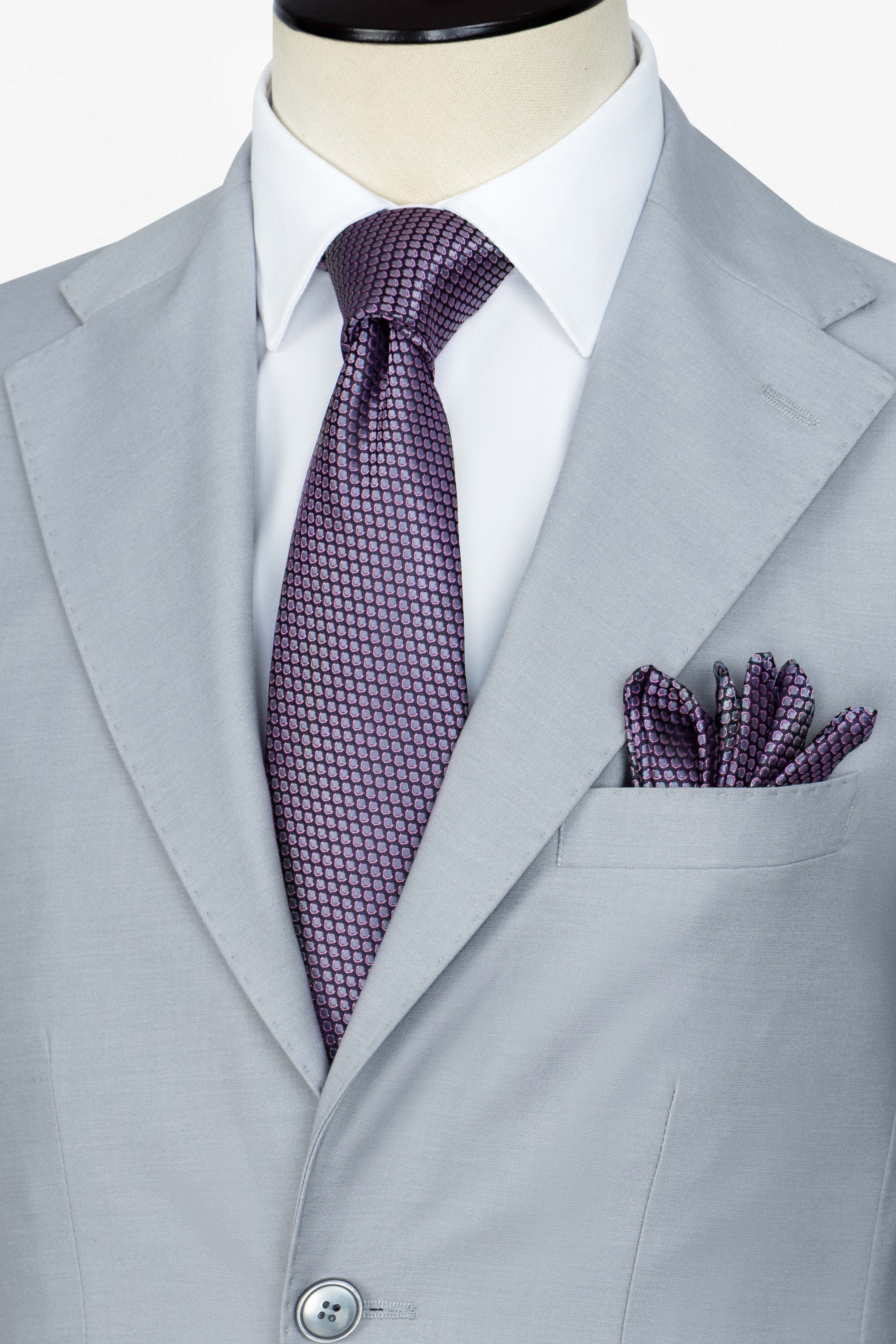 بدلة رمادي فاتح من قماش البامبو