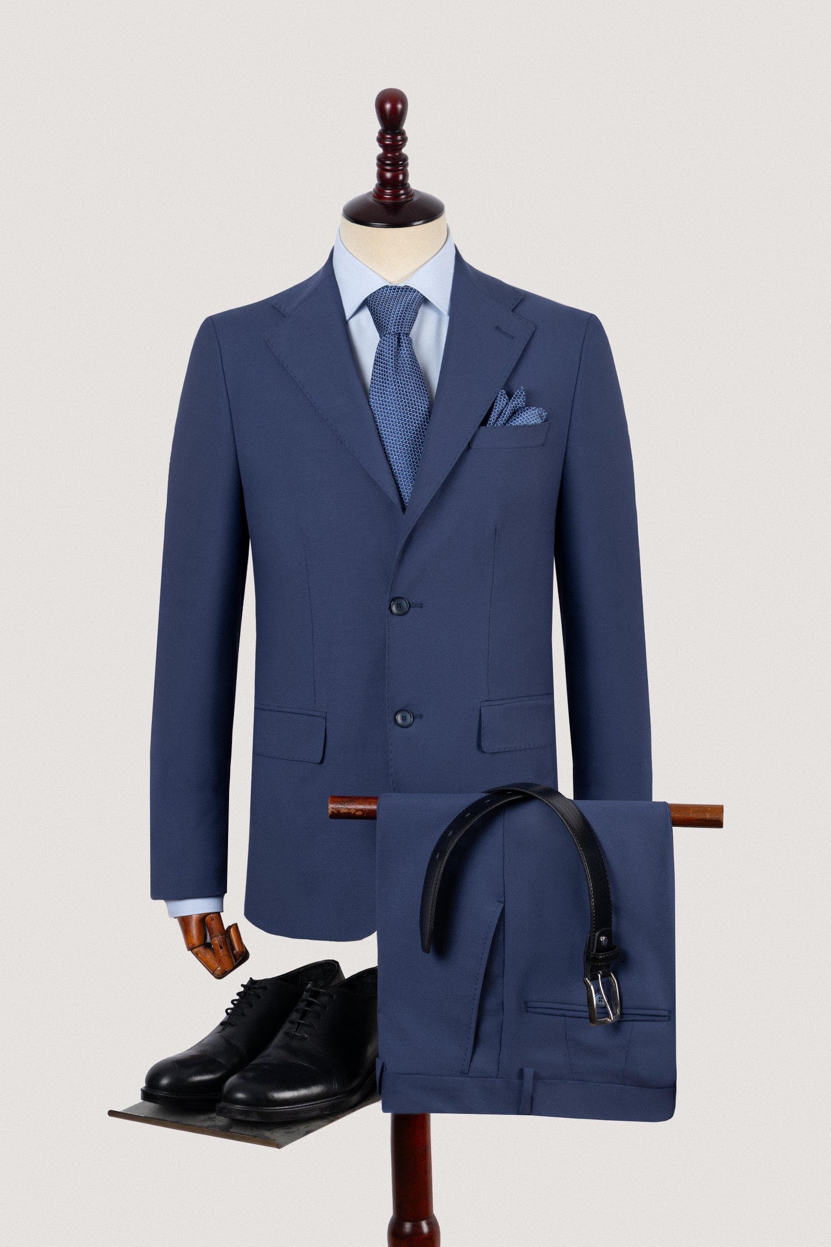 Navy Gray Bamboo Classic Suit