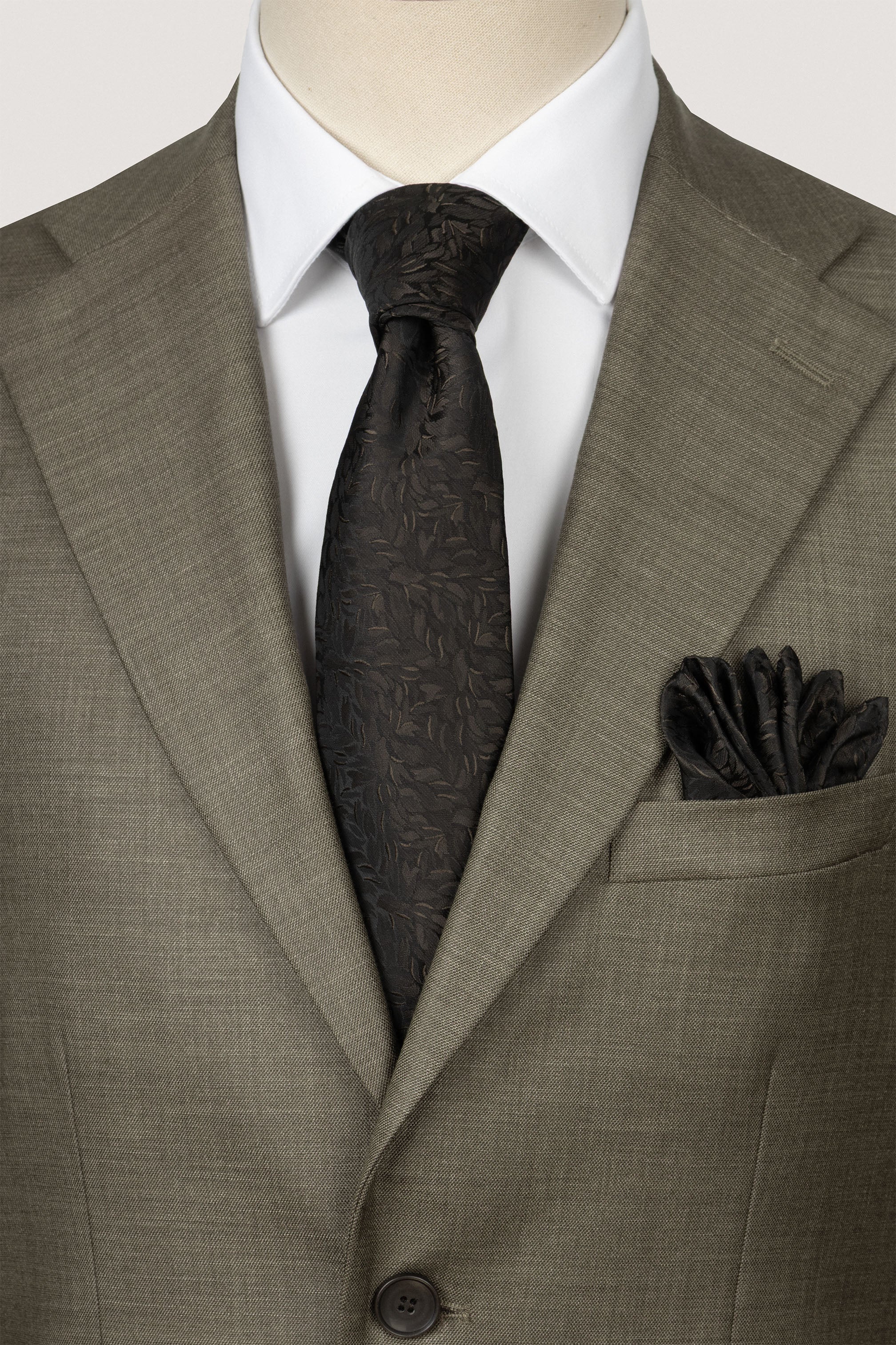 Light Brown Patterned Classic Suit