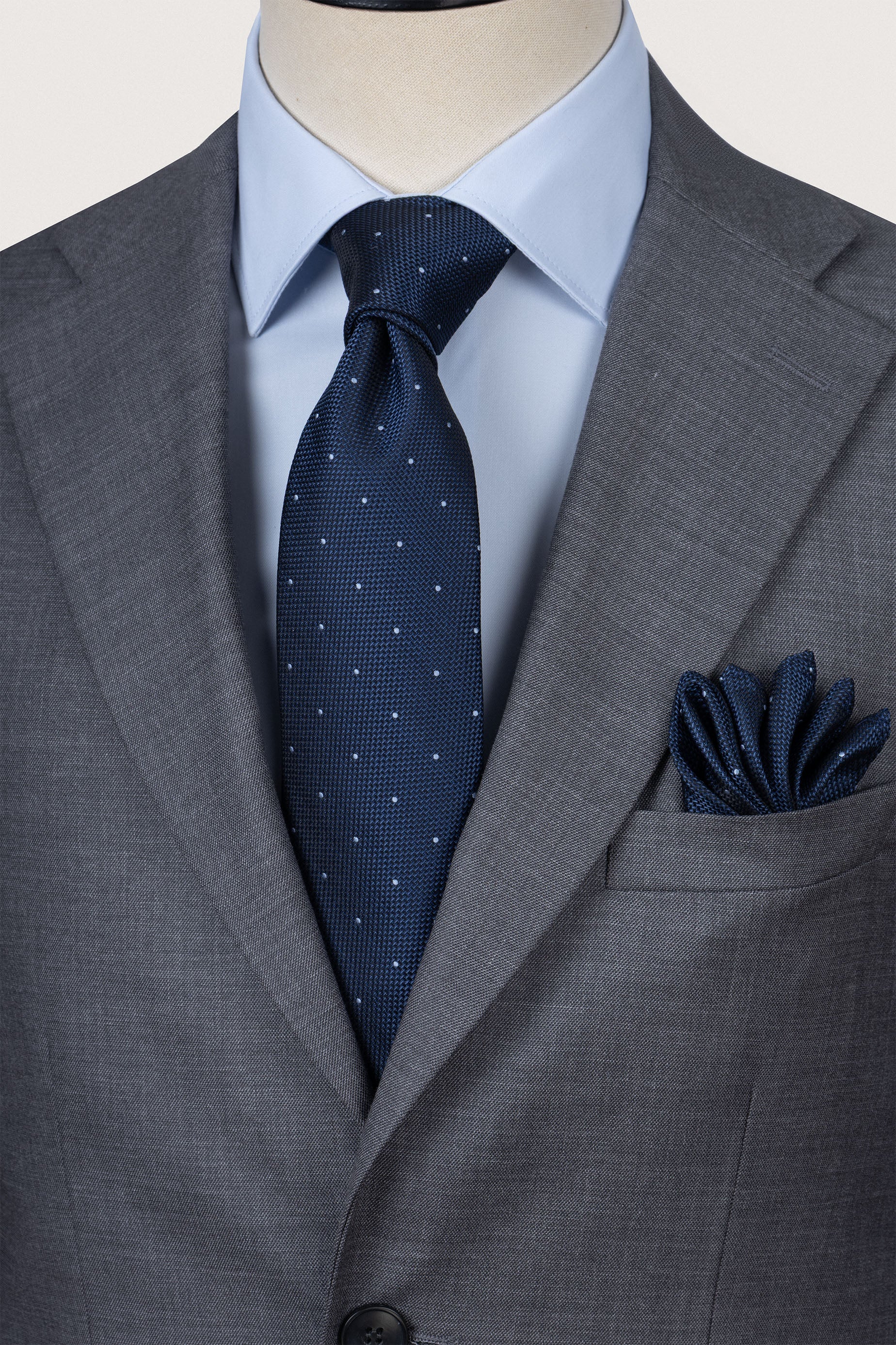 Dark Gray Patterned Classic Suit
