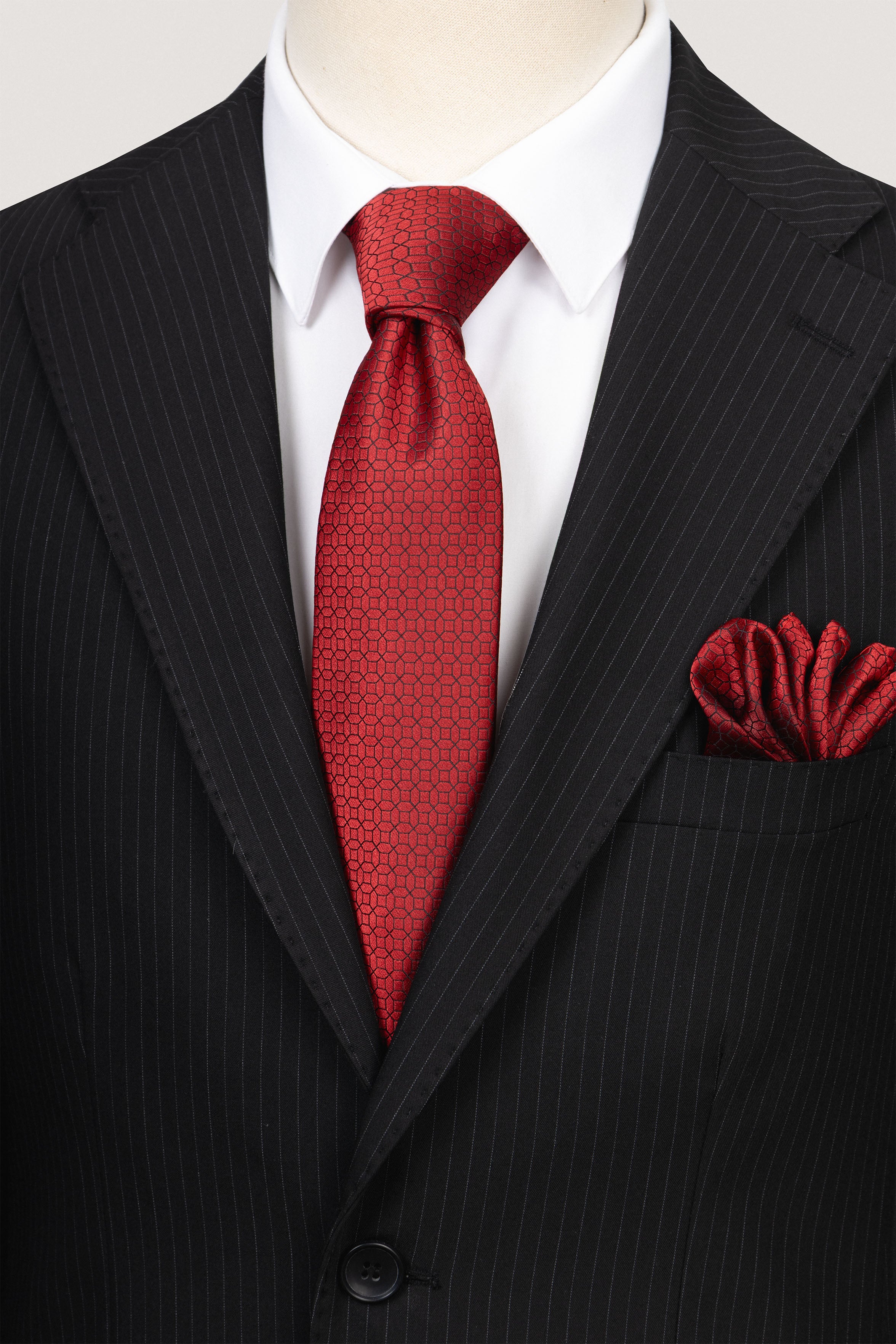 Black Striped Classic Suit