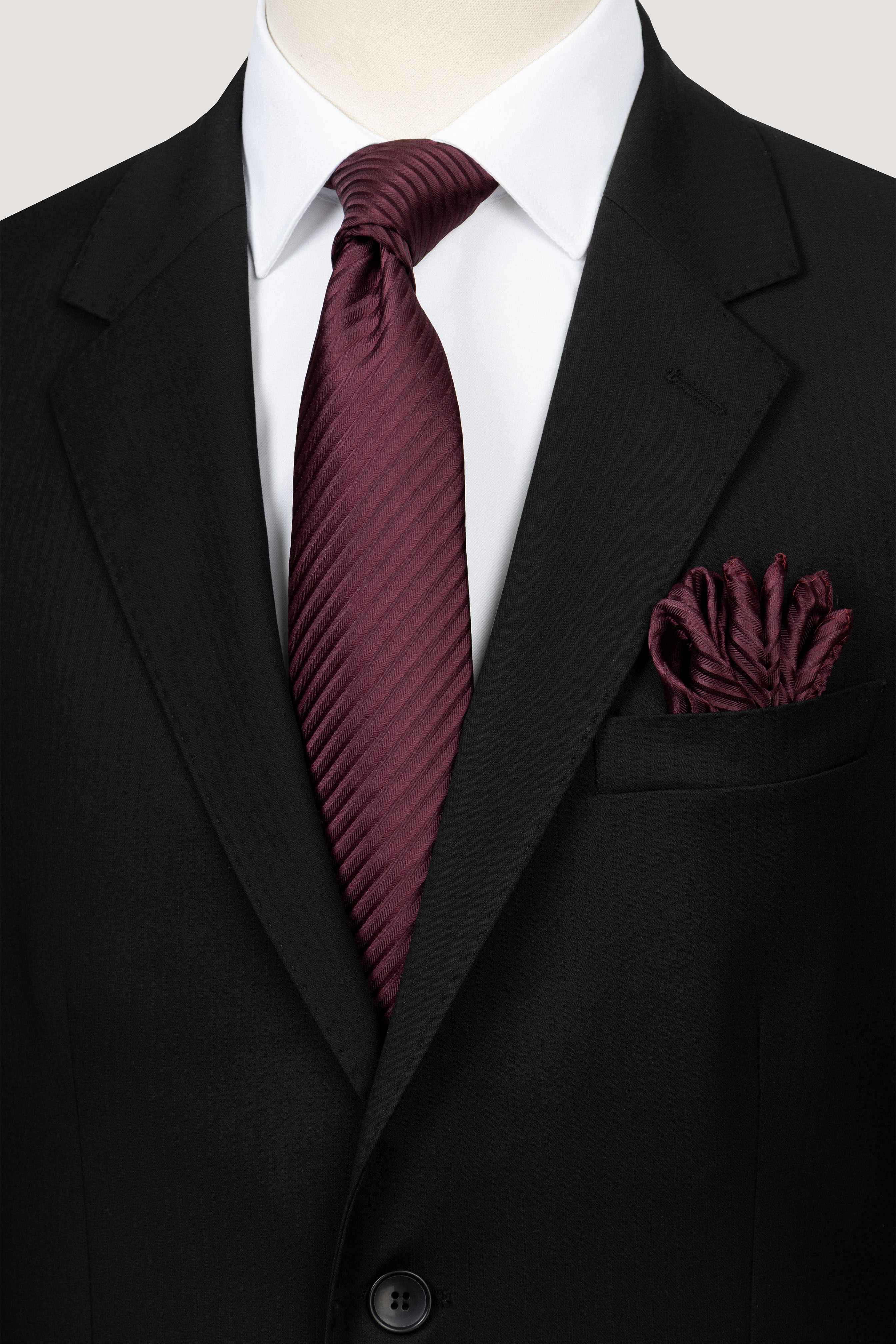 Black Striped Classic Suit