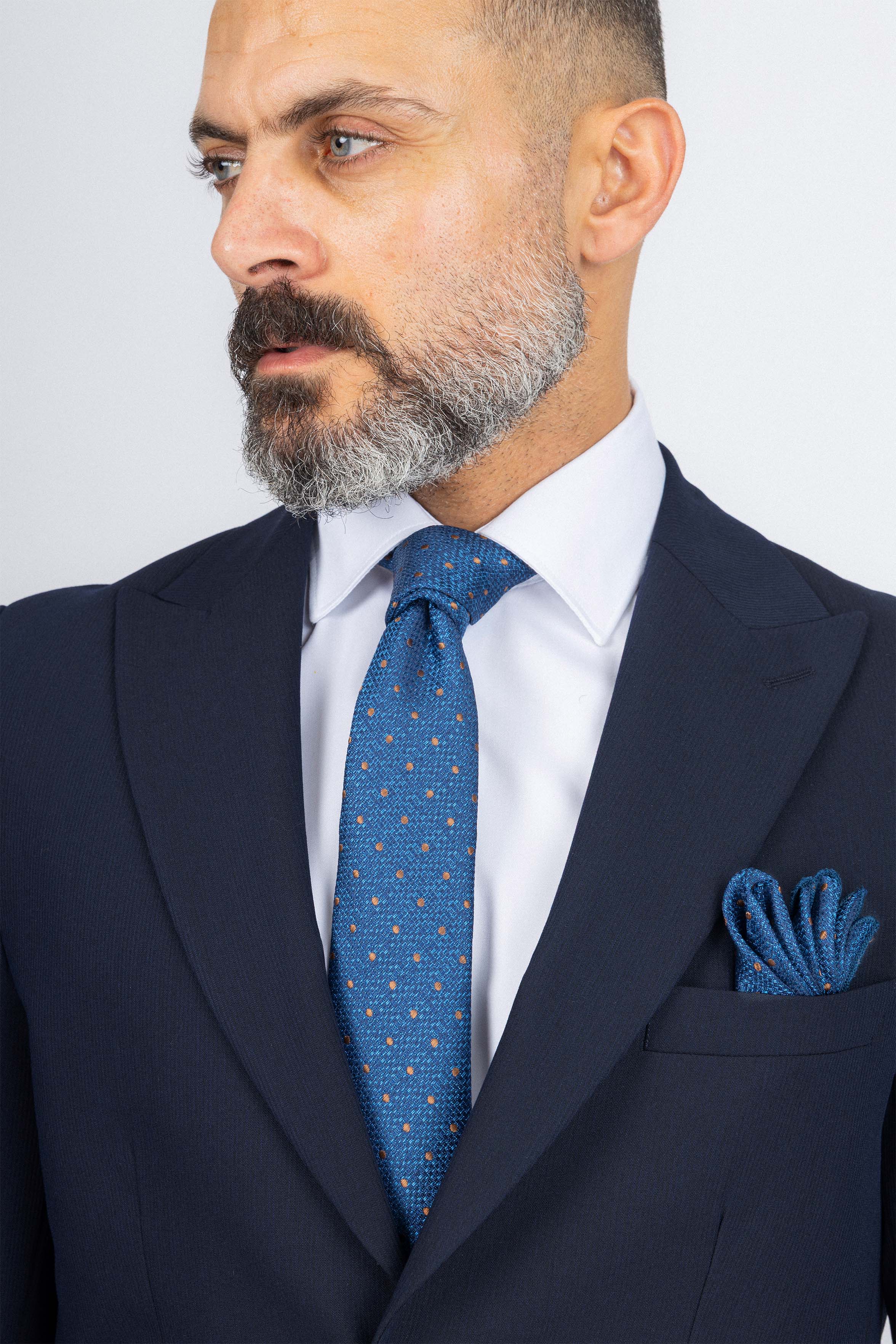 Navy Striped Classic Suit