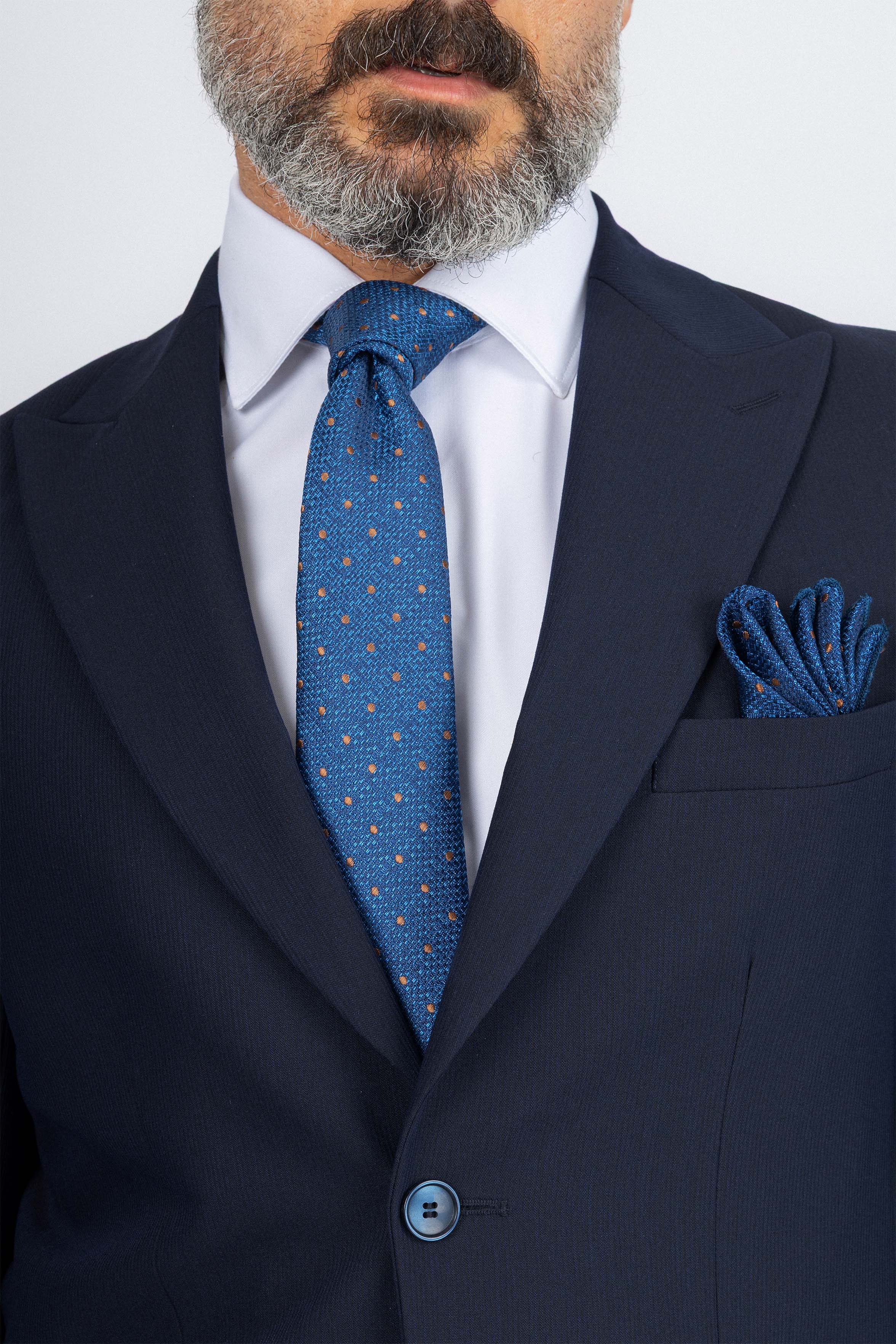 Navy Striped Classic Suit