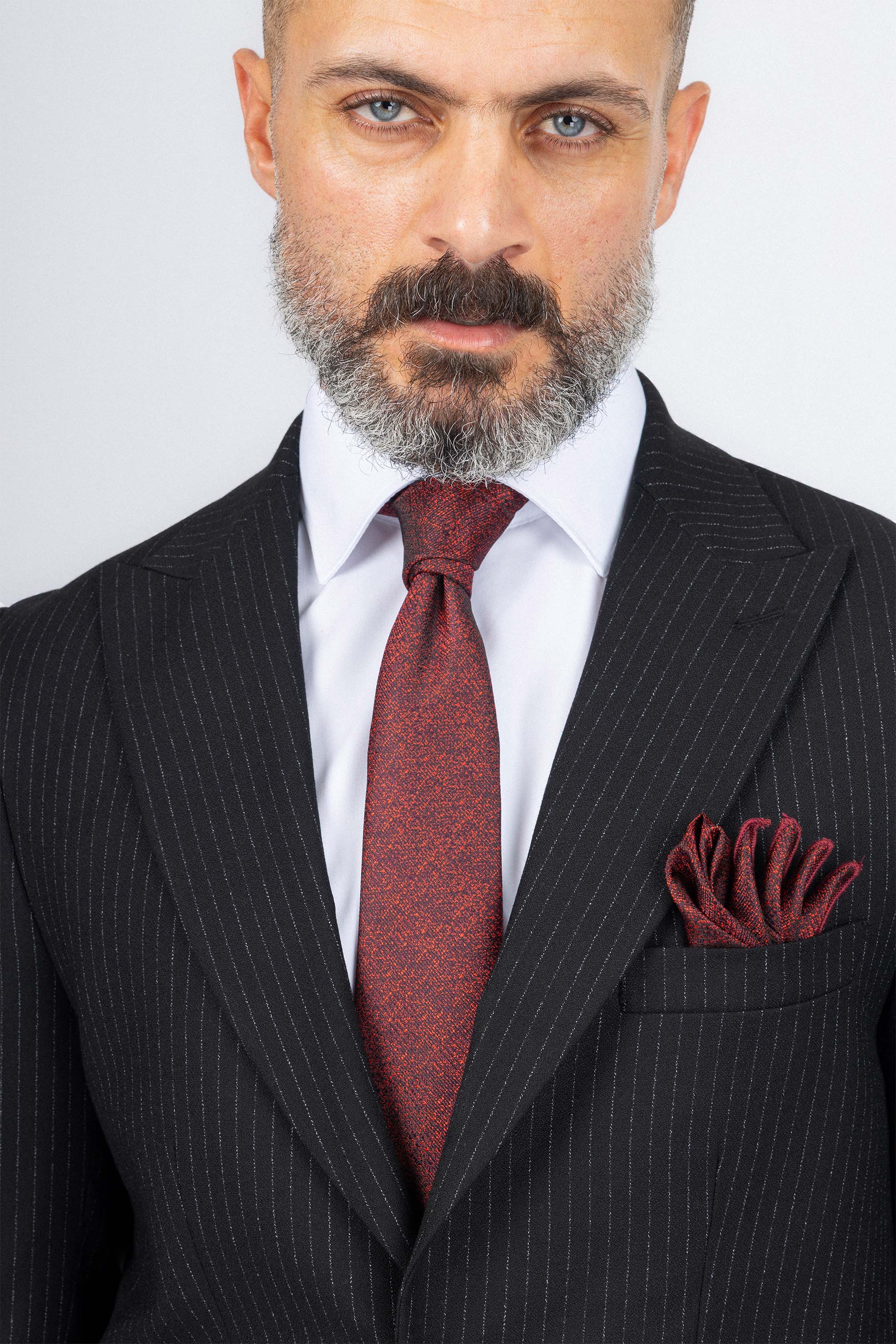 Black Striped Classic Suit