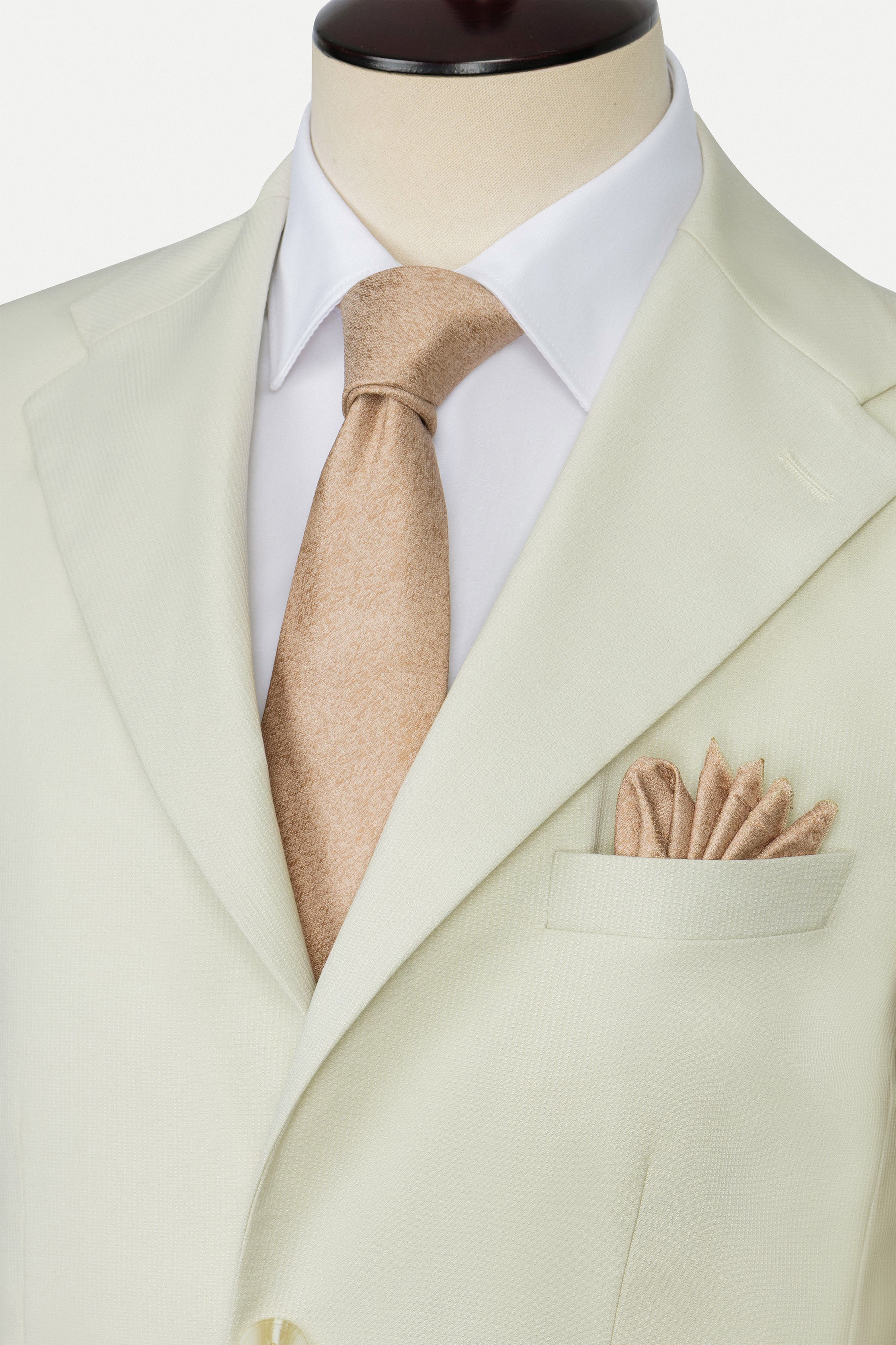 Jacquard Light Beige Suit