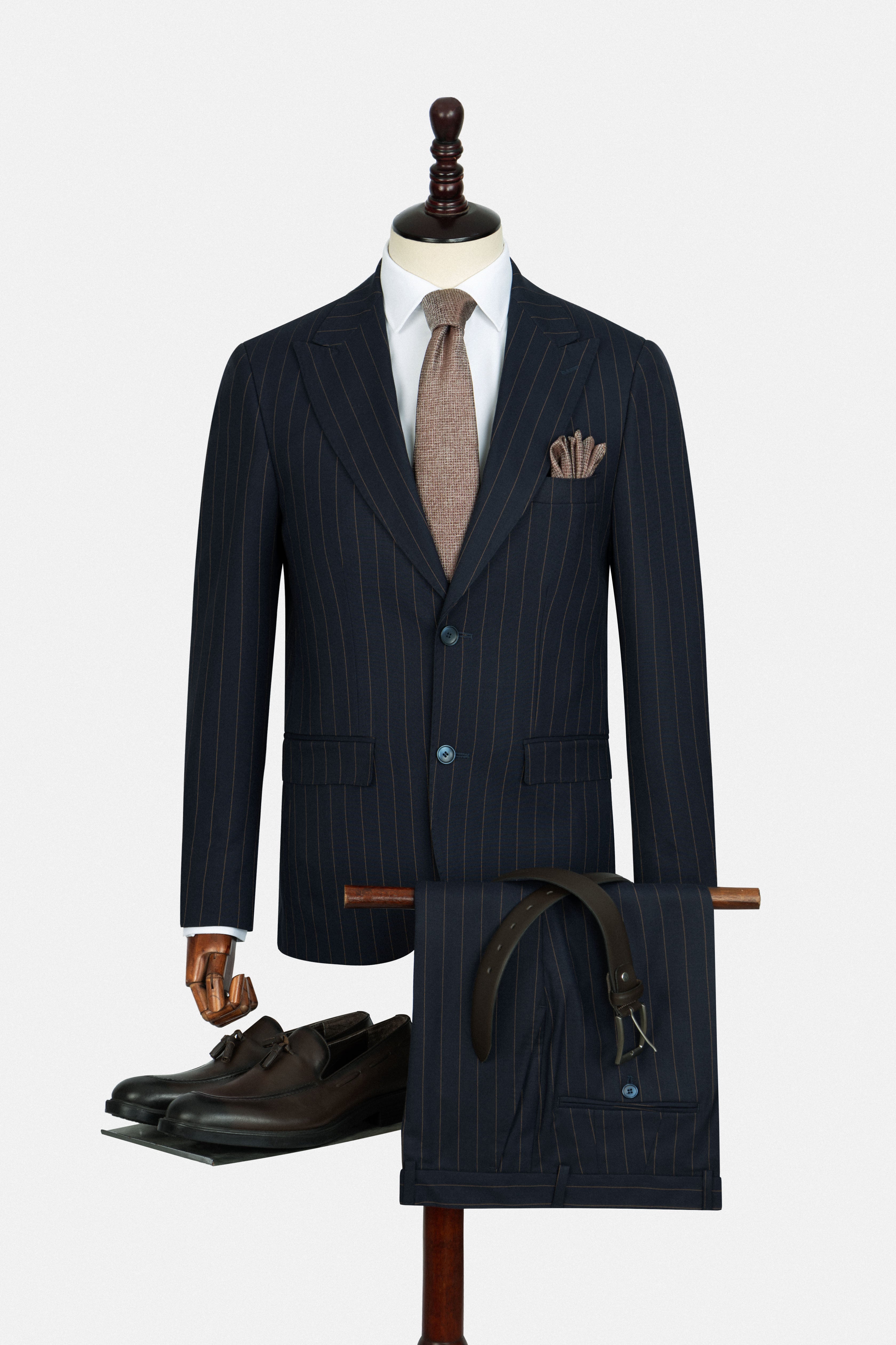 Striped Navy Suit