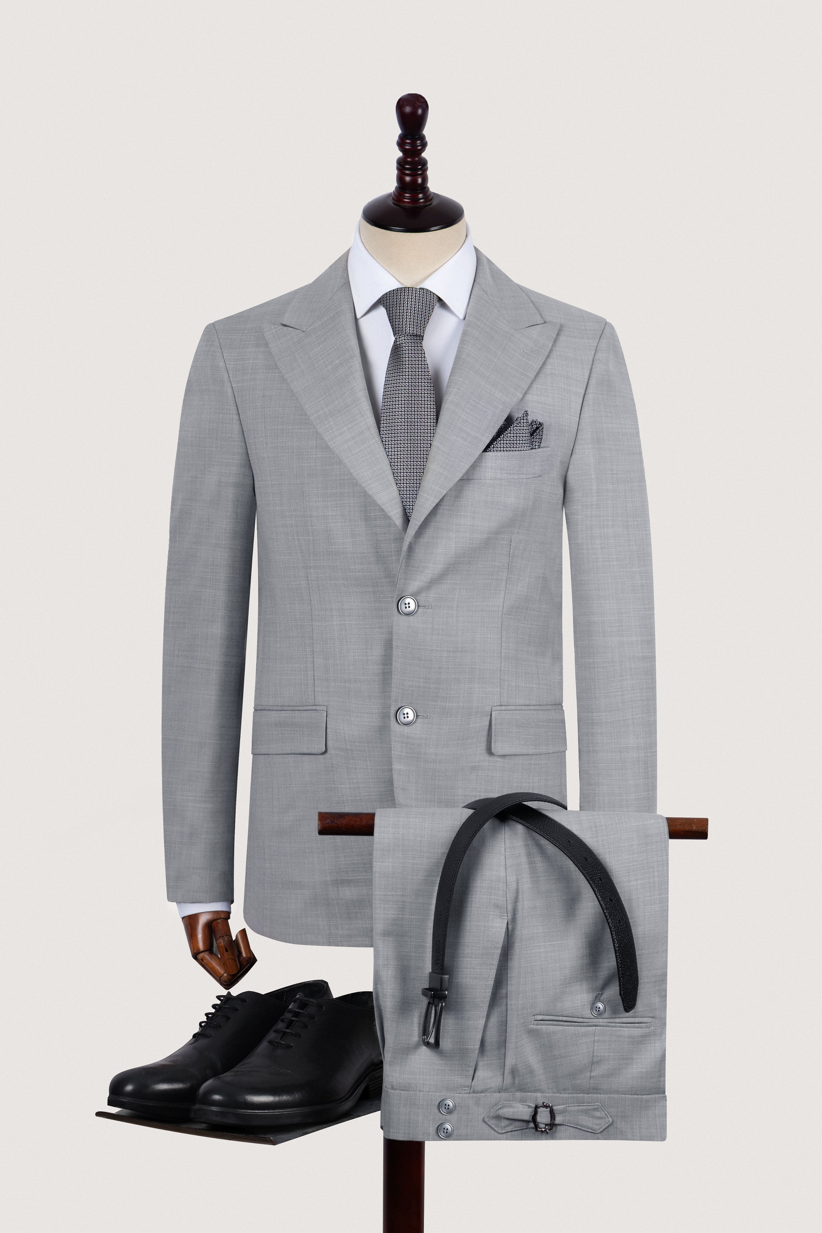 Light Gray Micro-textured Suit