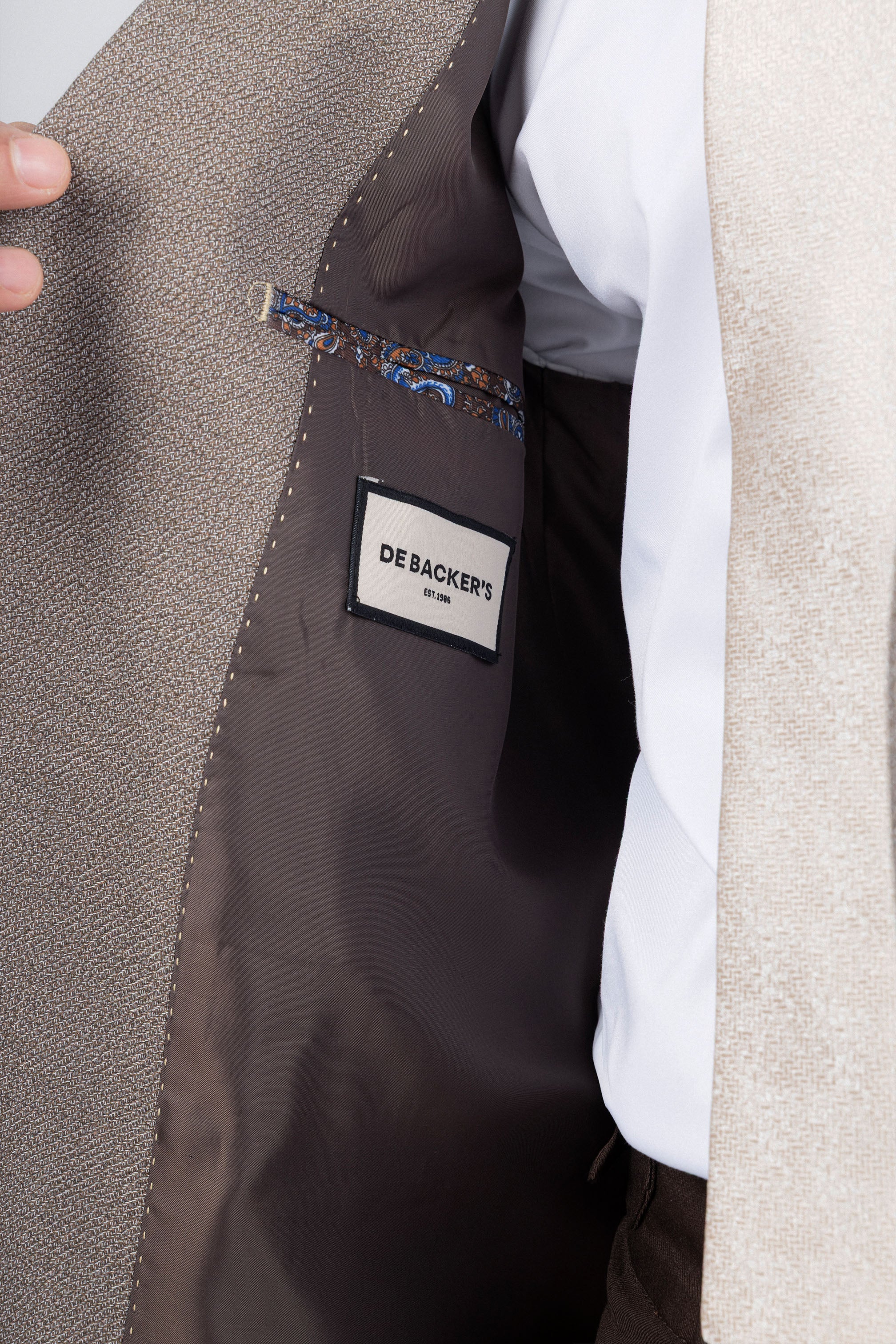 Light Brown Textured Formal Suit