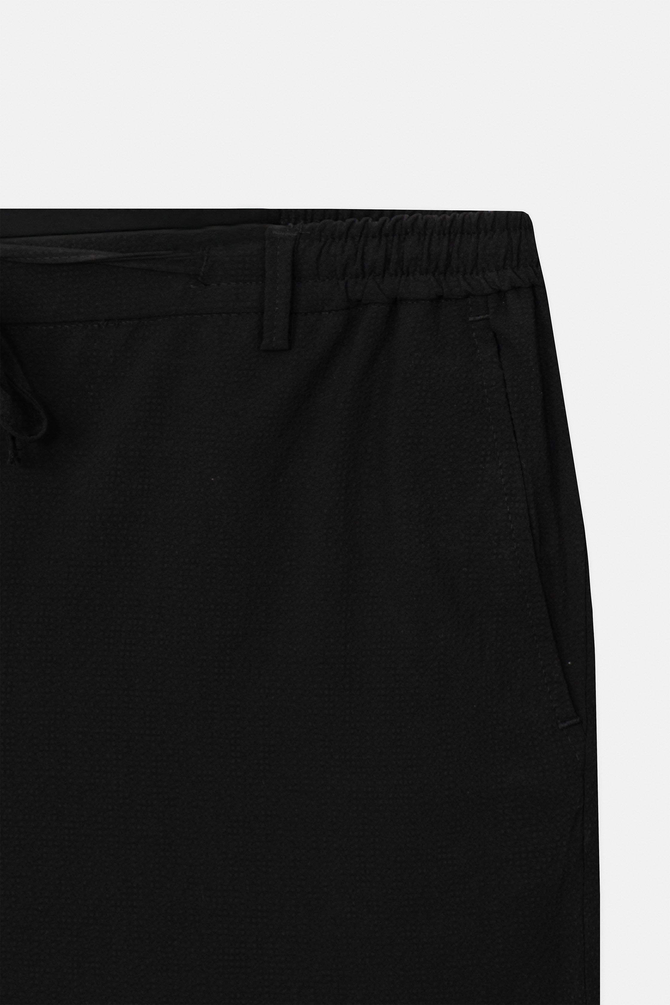 Laced-Up Black Casual pants