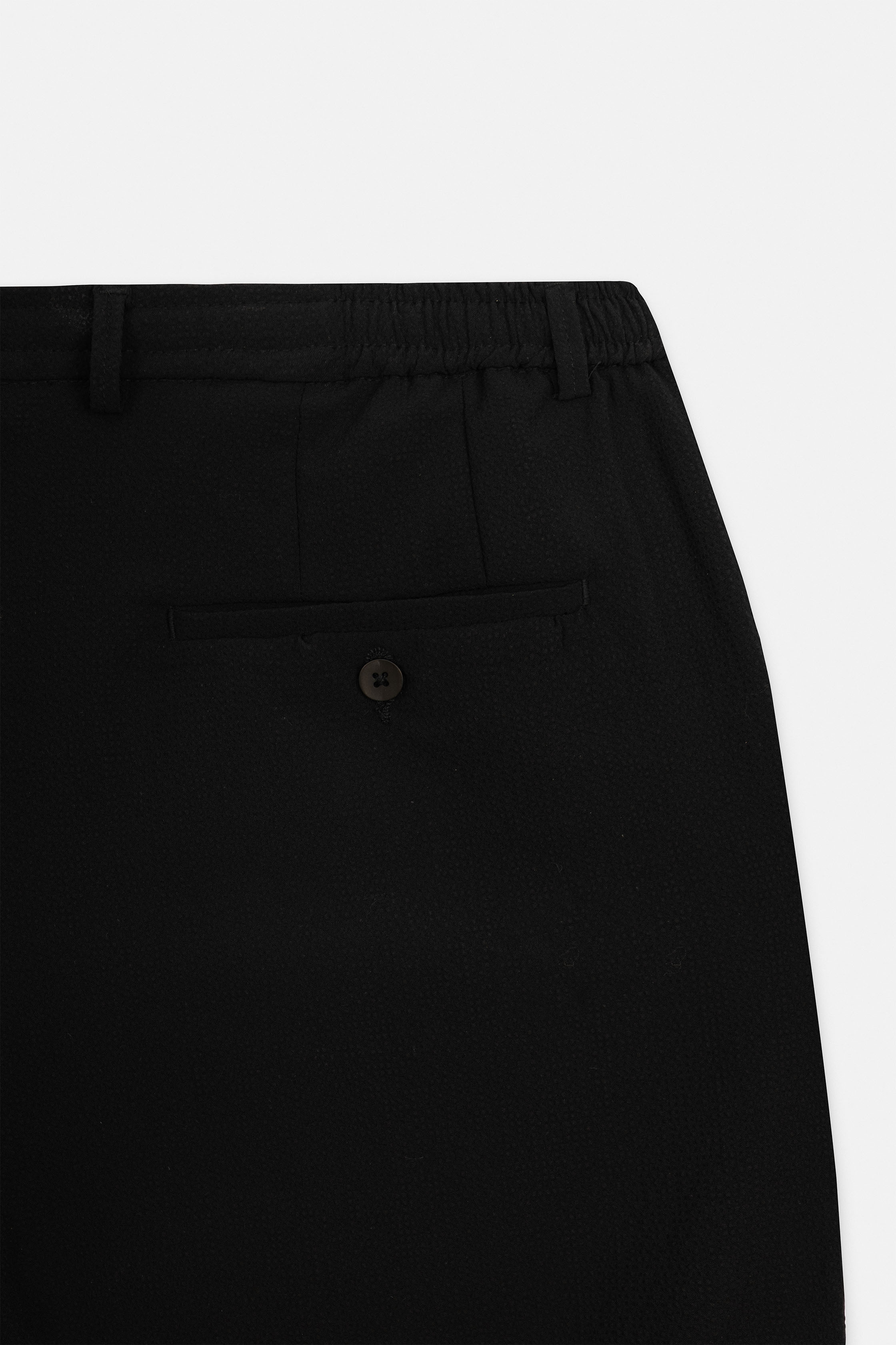 Laced-Up Black Casual pants