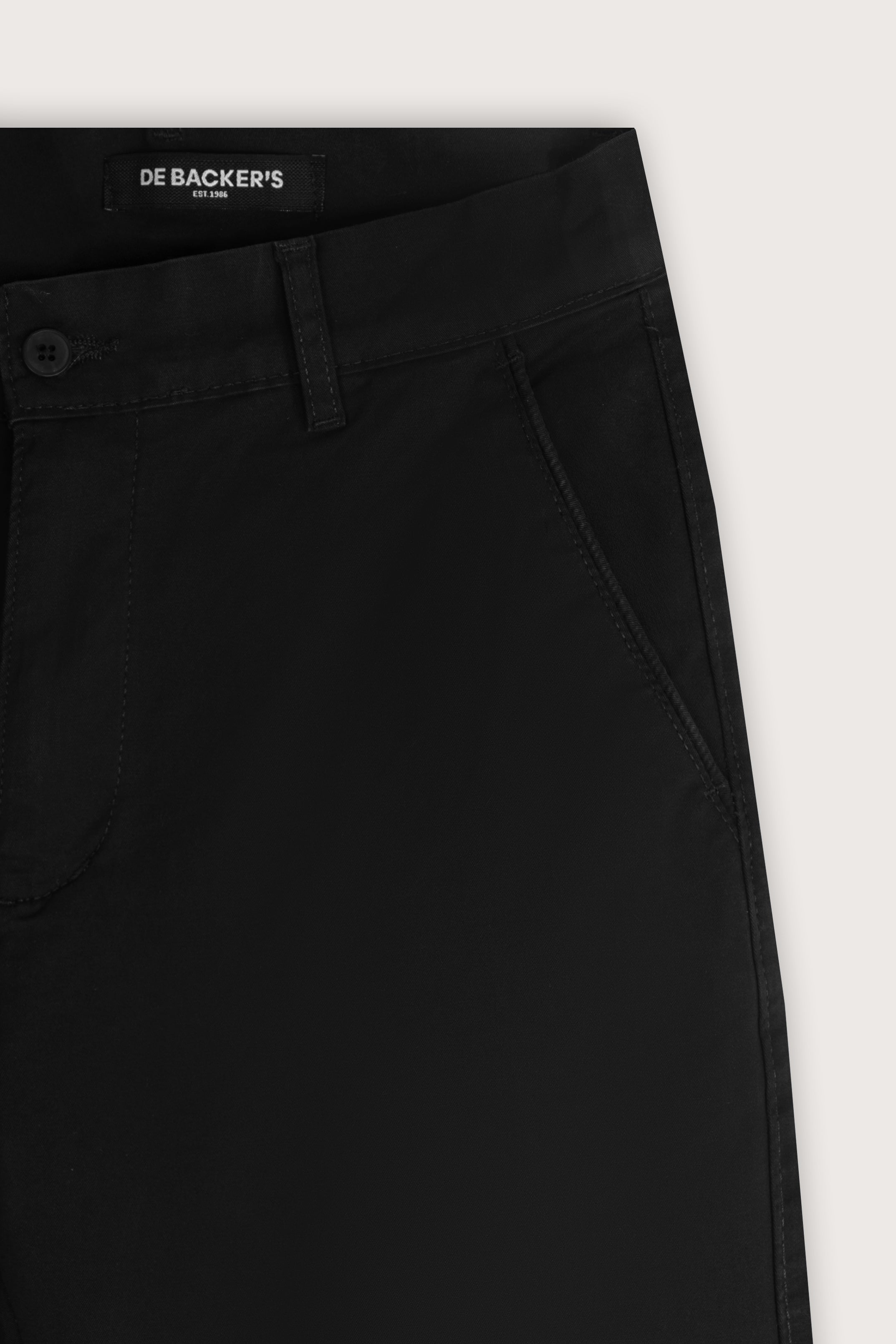 Black Chino Gabardine Pant