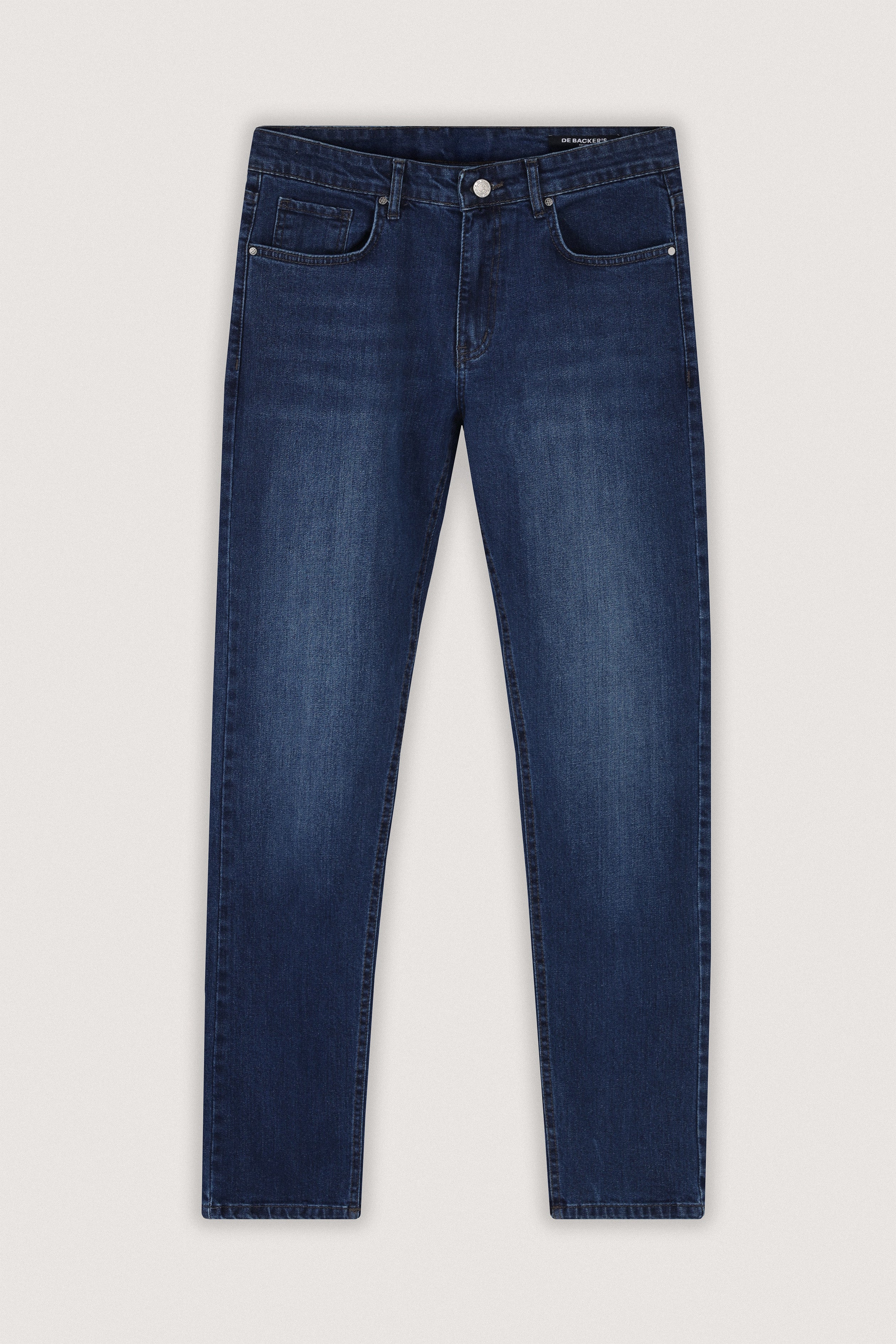 Mid–dark indigo blue Jeans