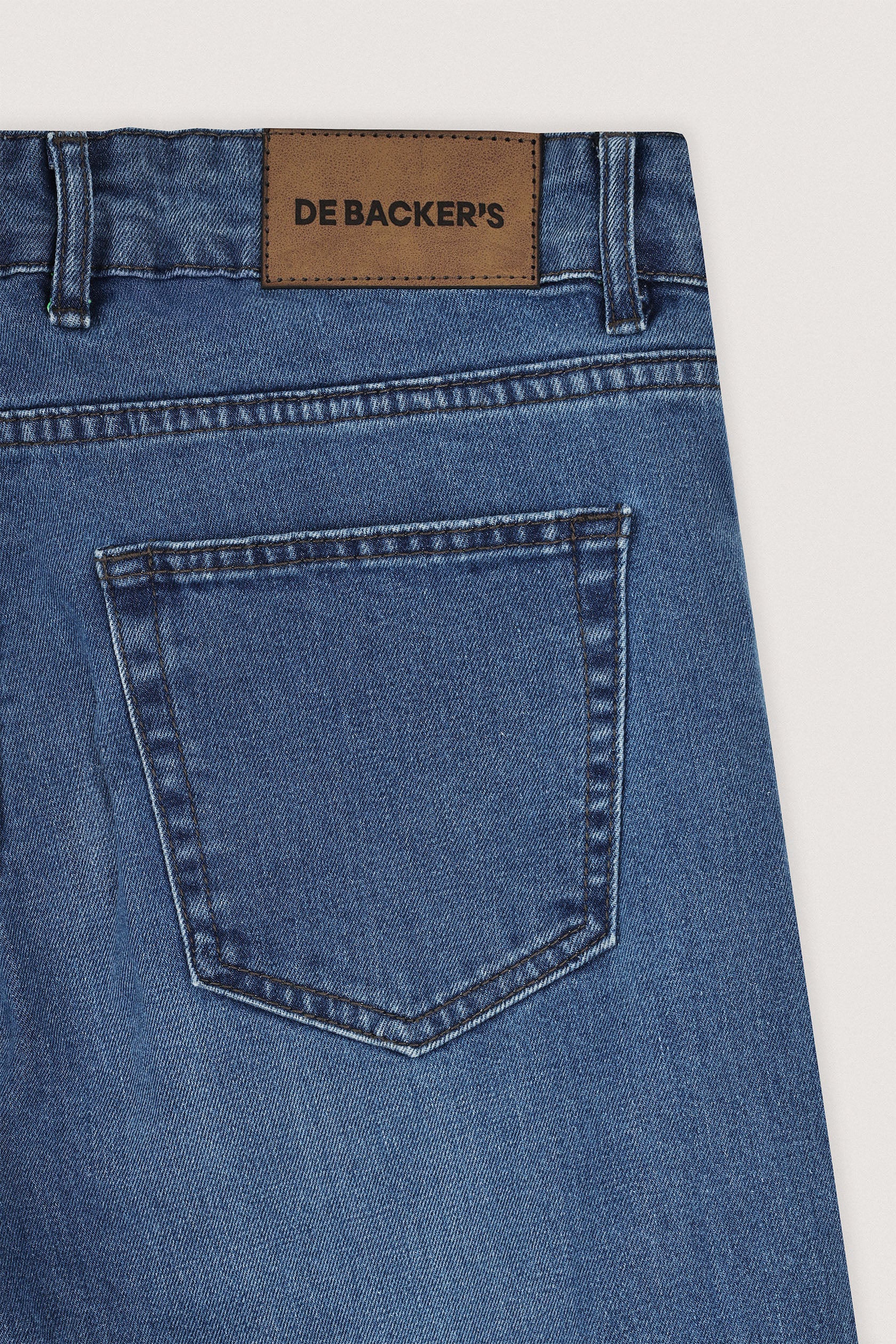 Light–medium blue Jeans