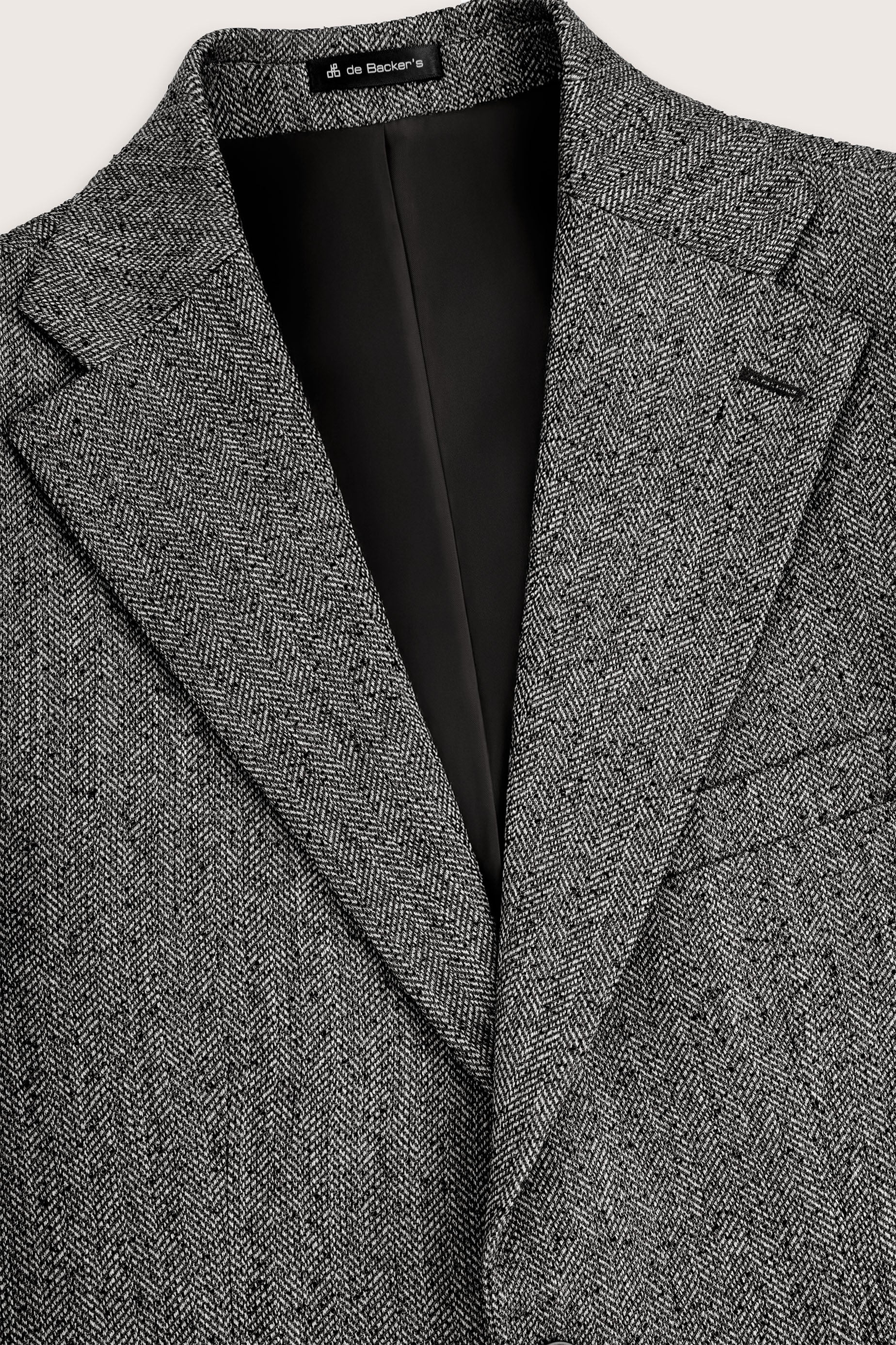 Dark Gray Textured Classic Blazer