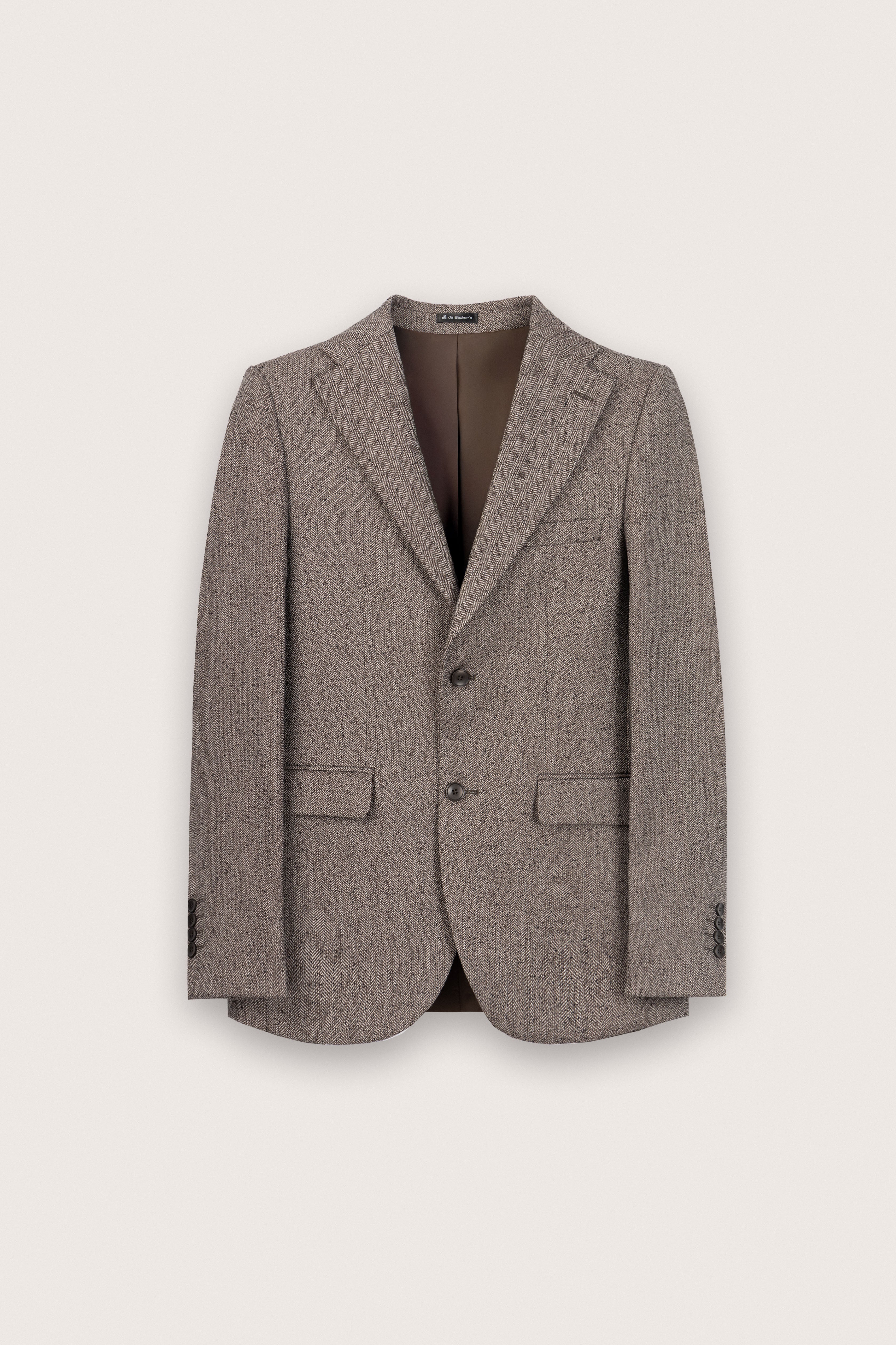 Light Brown Textured Classic Blazer