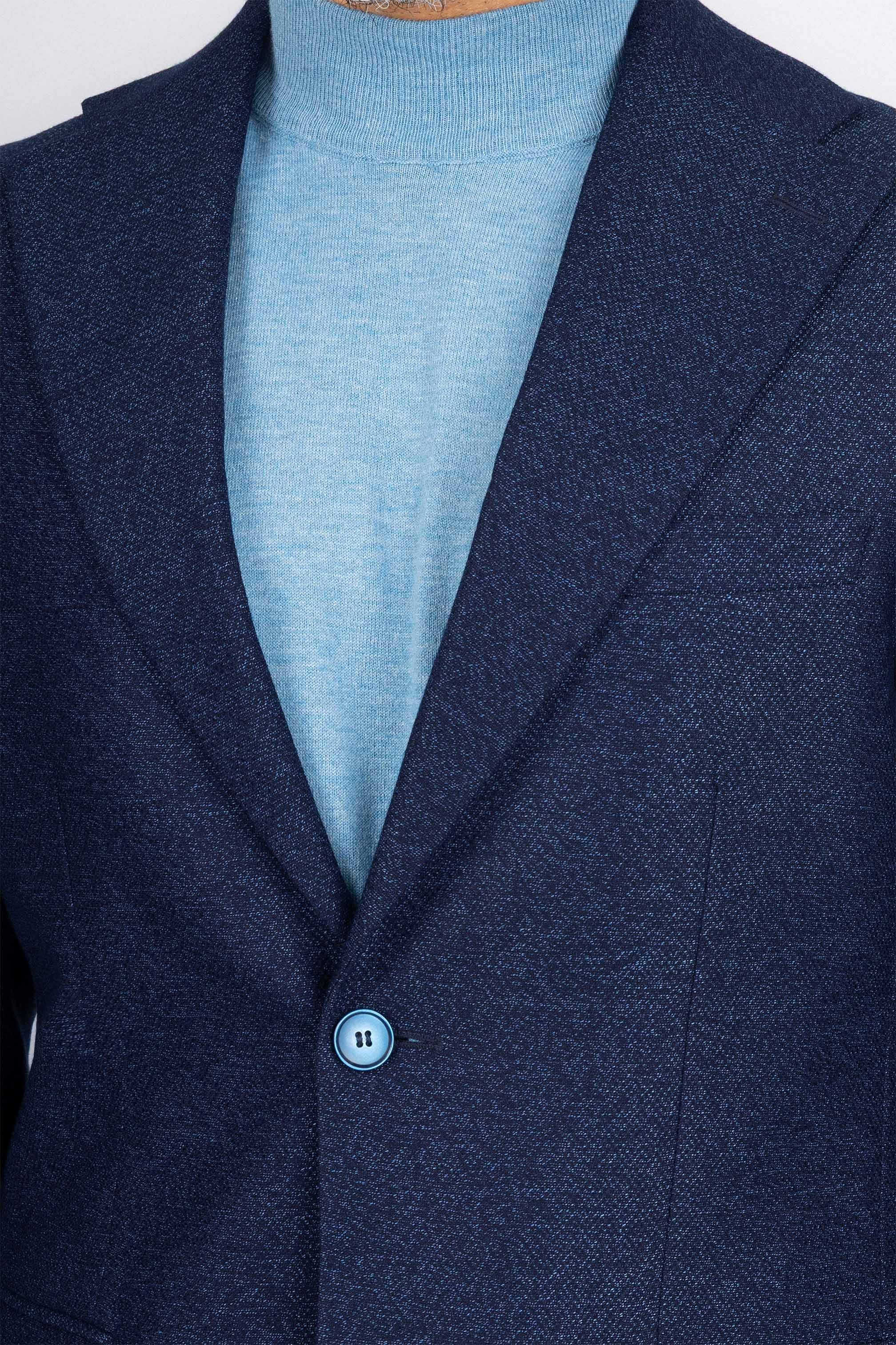 Navy Textured Classic Blazer