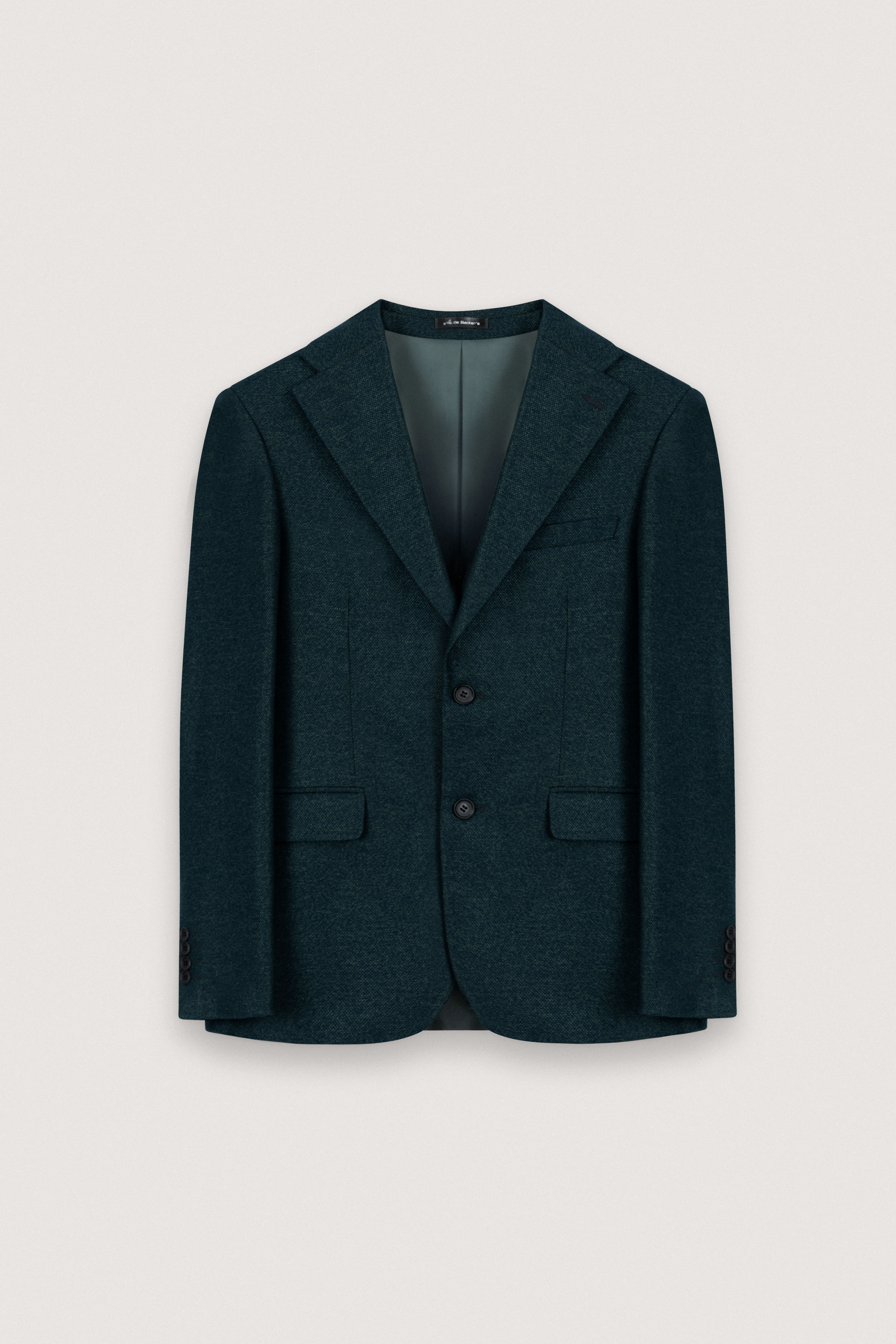 Azure Green Textured Classic Blazer