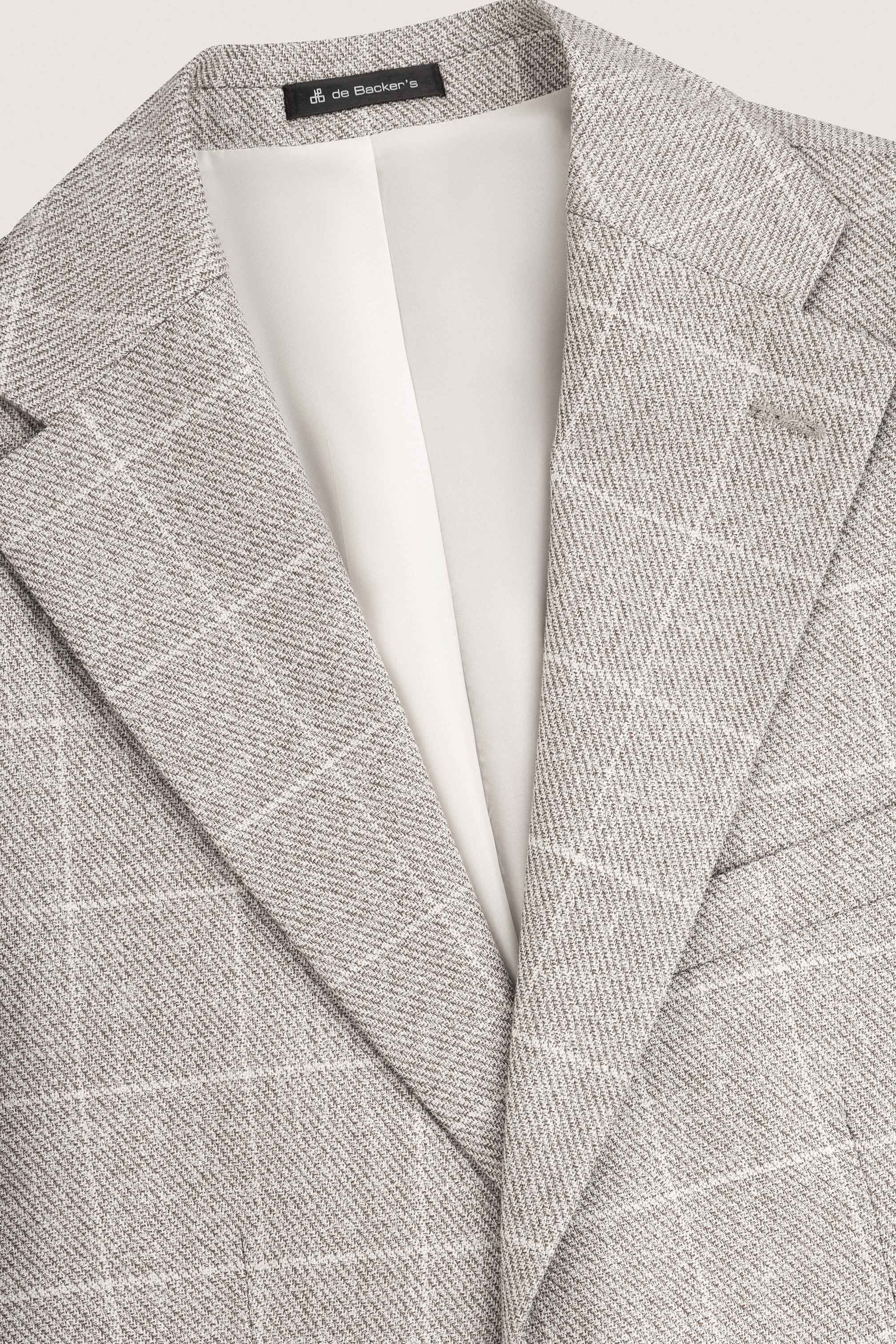 Light Brown Checked Classic Blazer