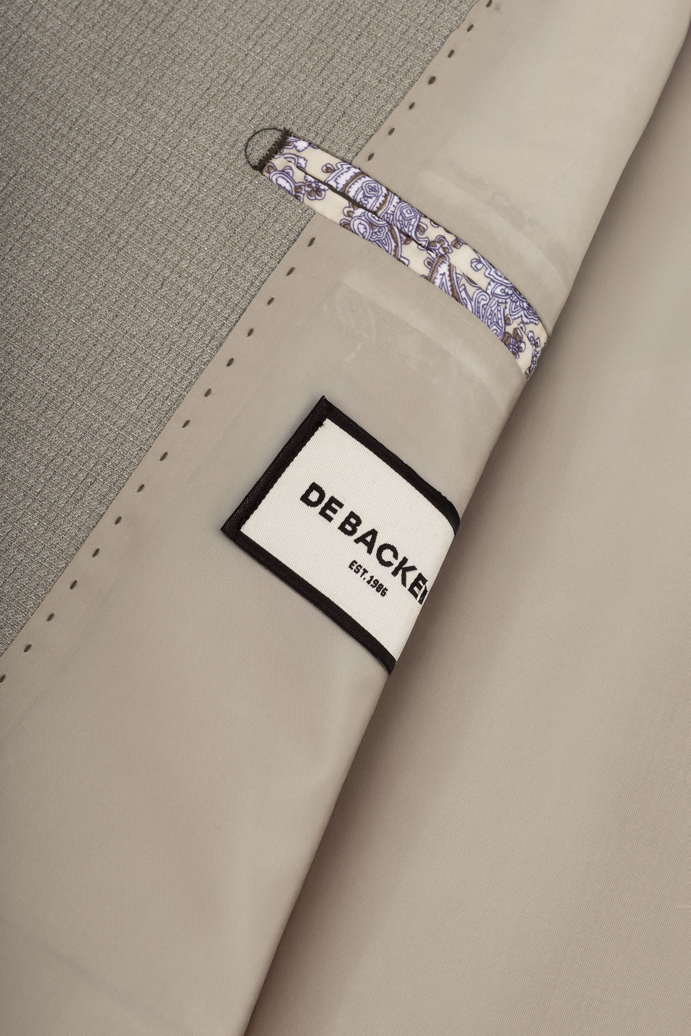 Beige Checked Classic Blazer