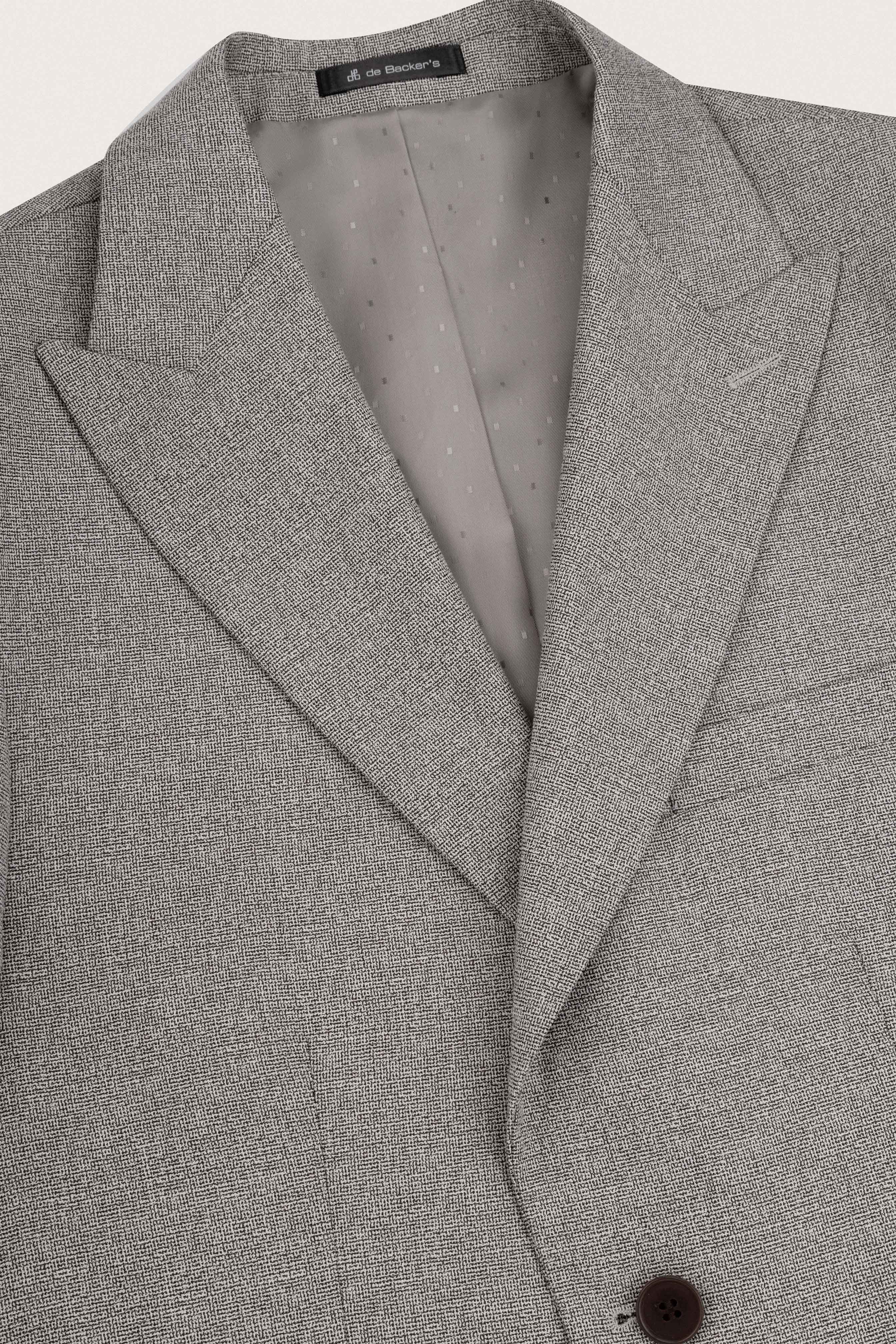 Dark Brown Jacquard Classic Blazer