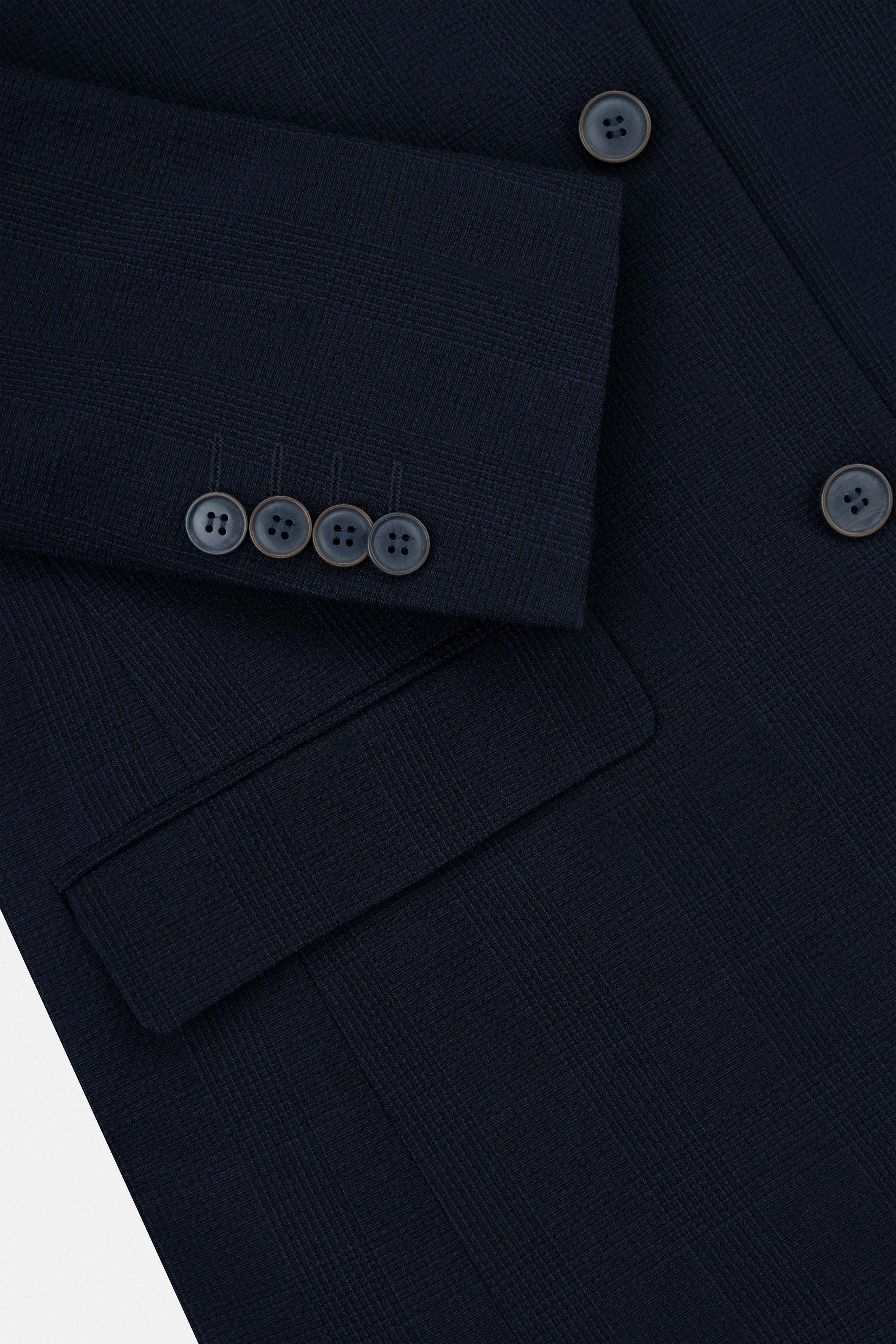 بليزر كاجوال مقلم باللون كحلي