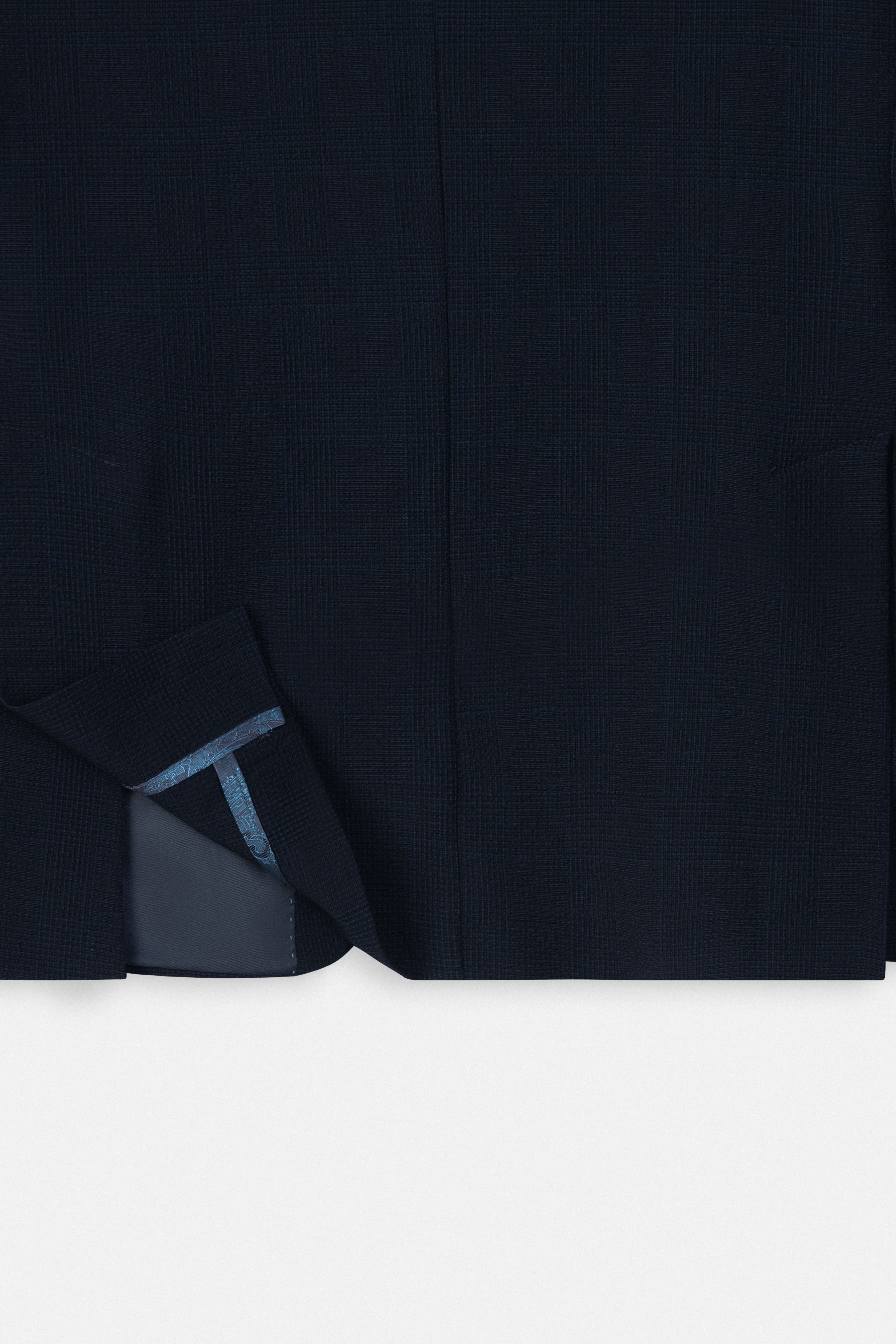 بليزر كاجوال مقلم باللون كحلي