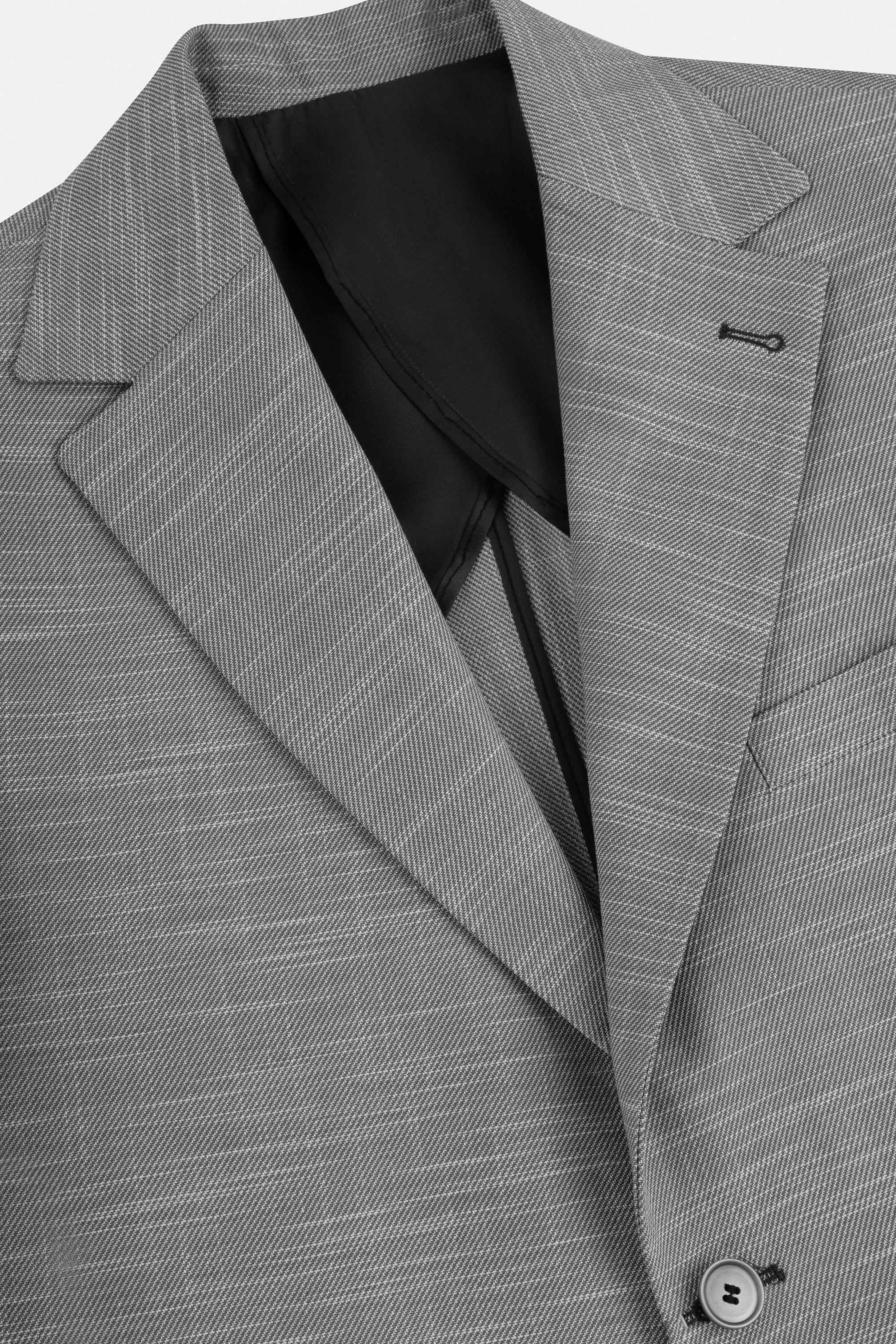 Gray patterned Casual Blazer