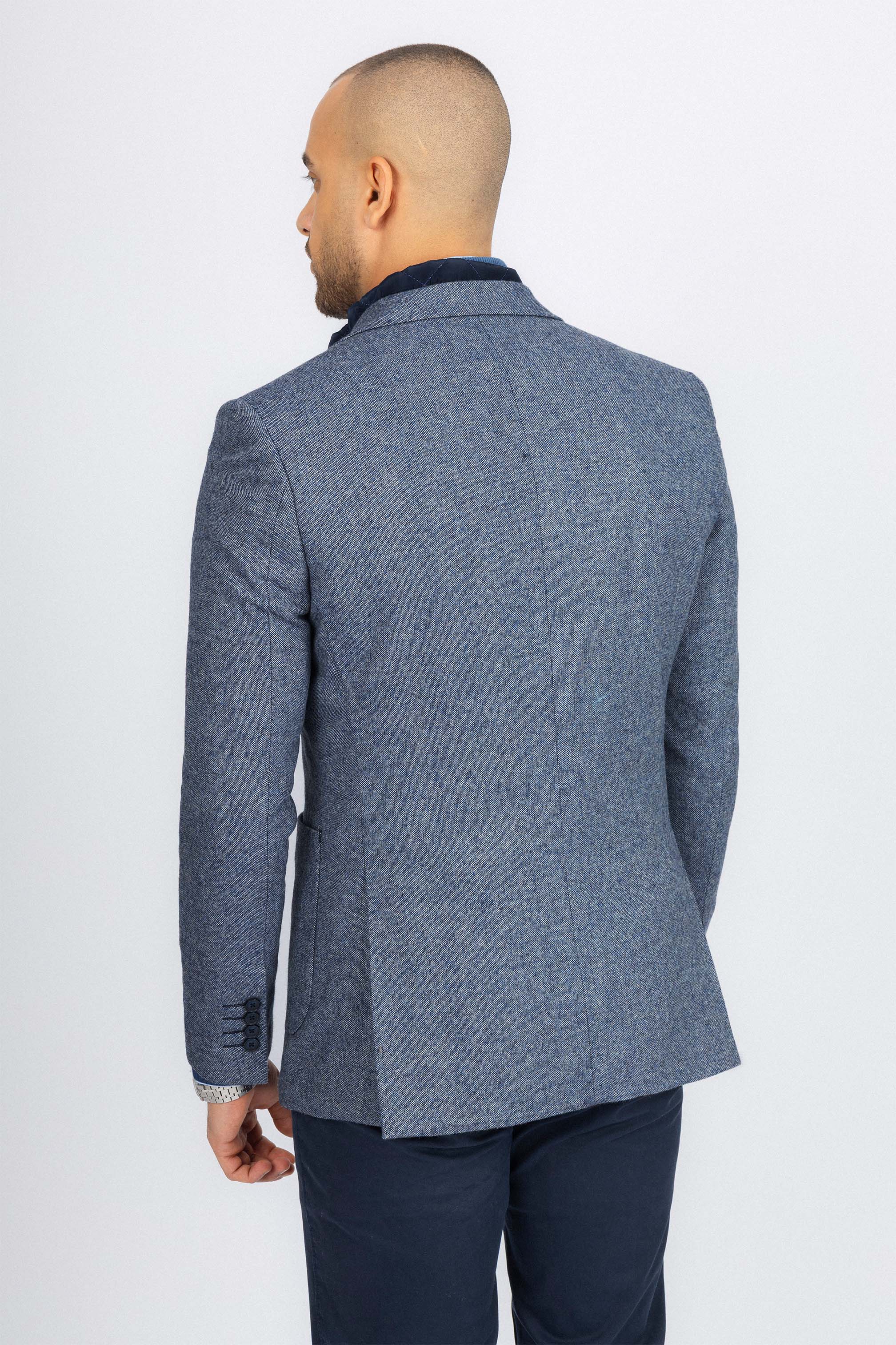 Blue Blazer with removable padded Vest