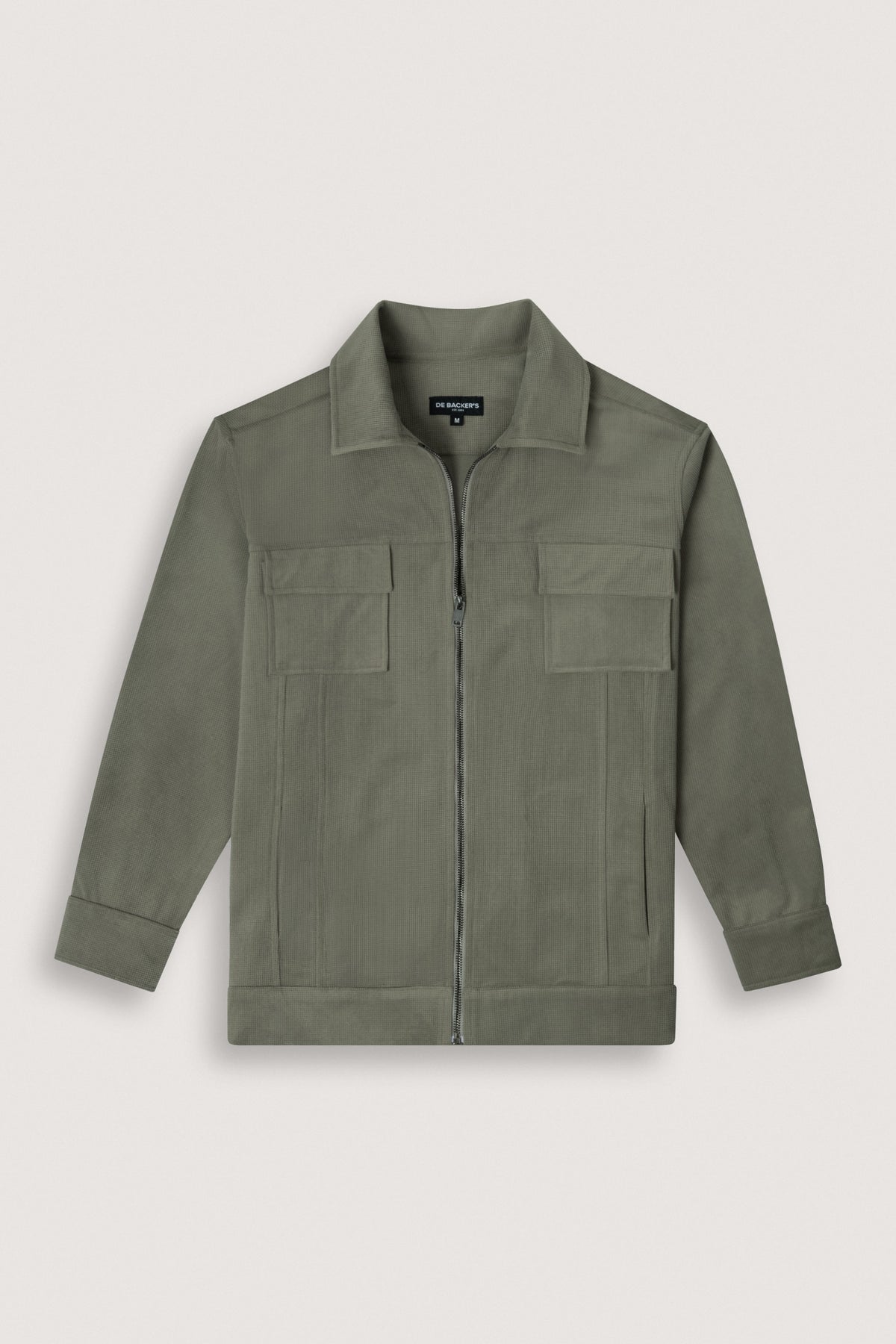 Dark Green Patterned Overshirt - De Backers - 1