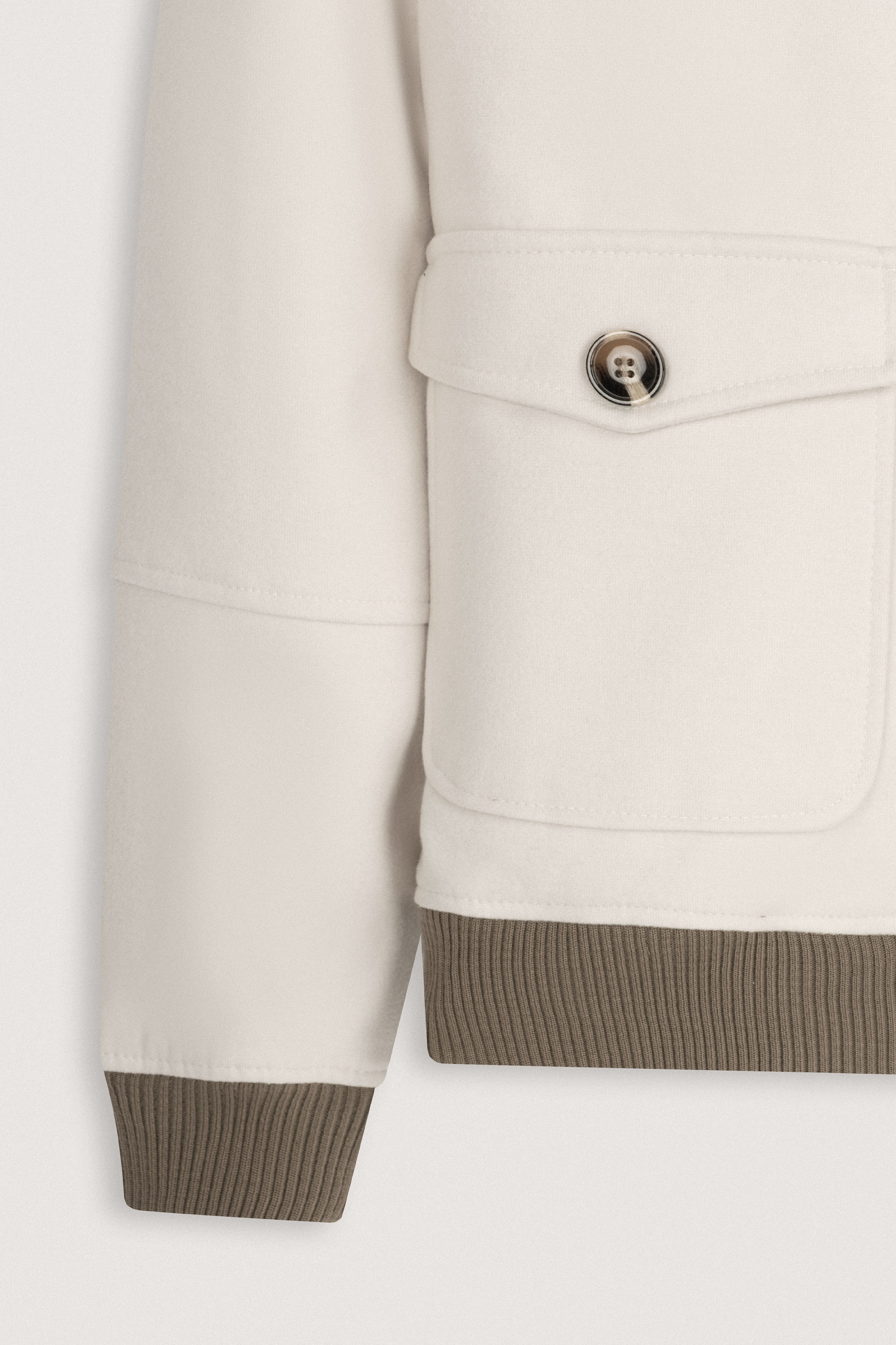 Off White Jacket with fur collar