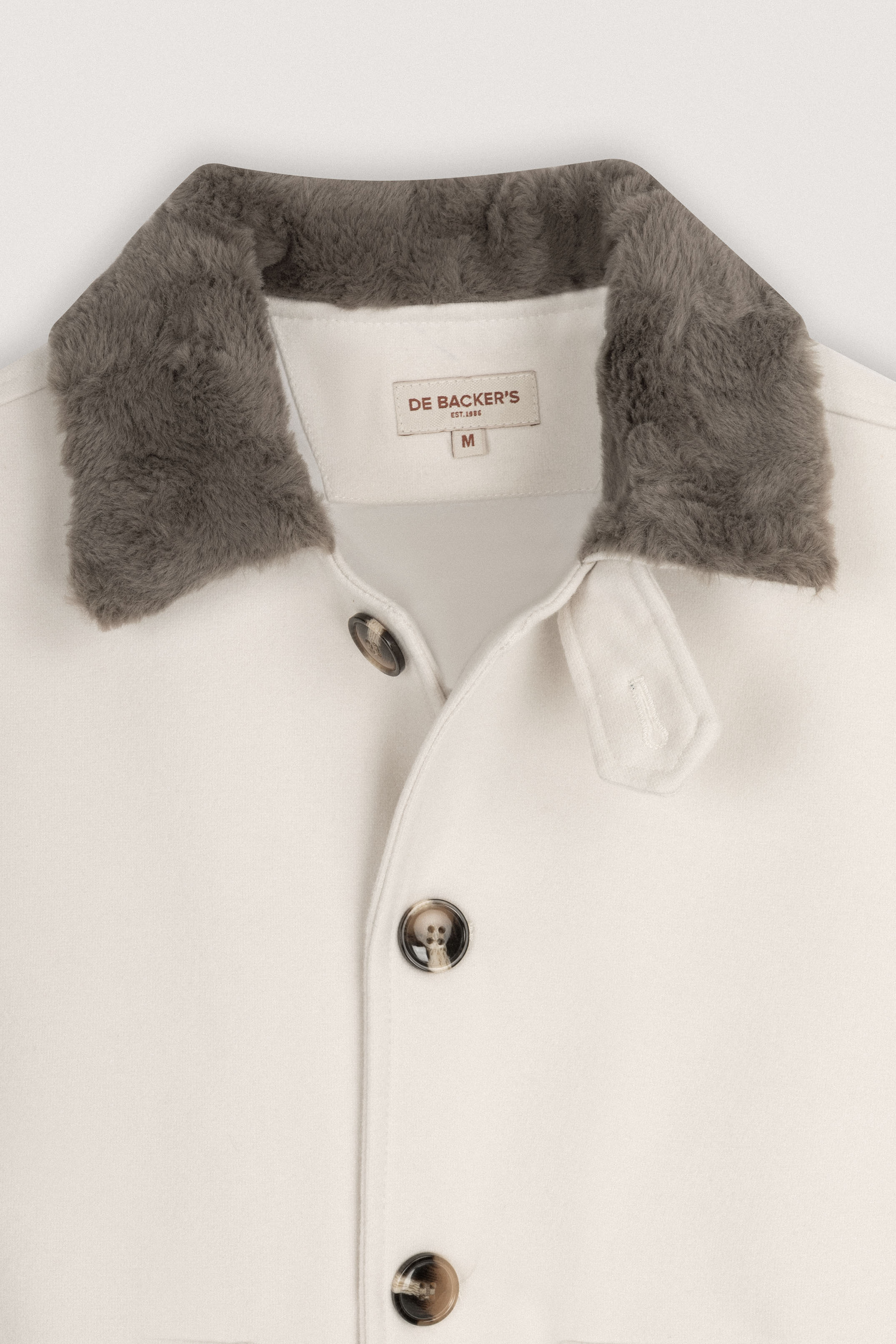 Off White Jacket with fur collar