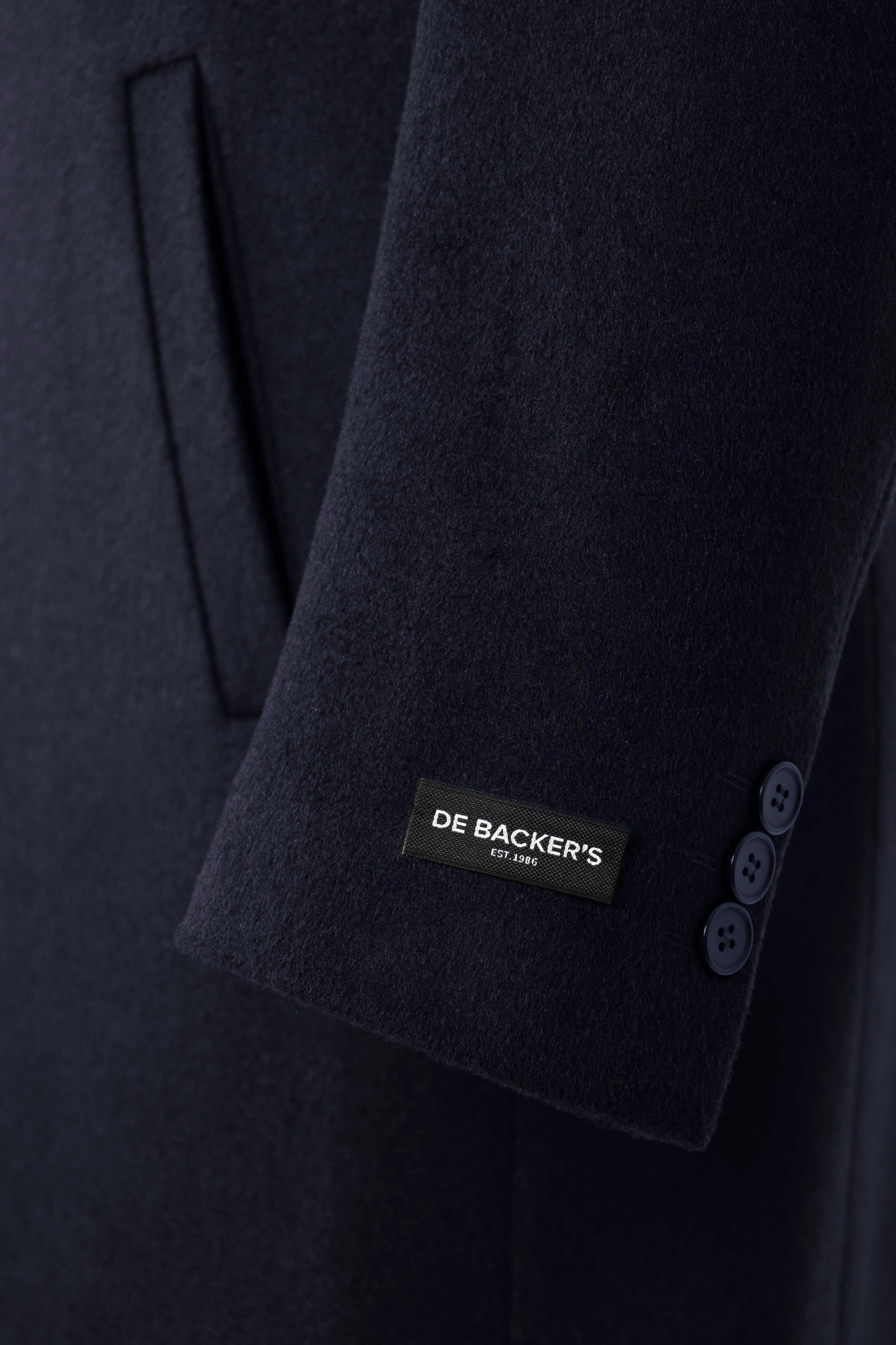 Navy Felt Classic Coat