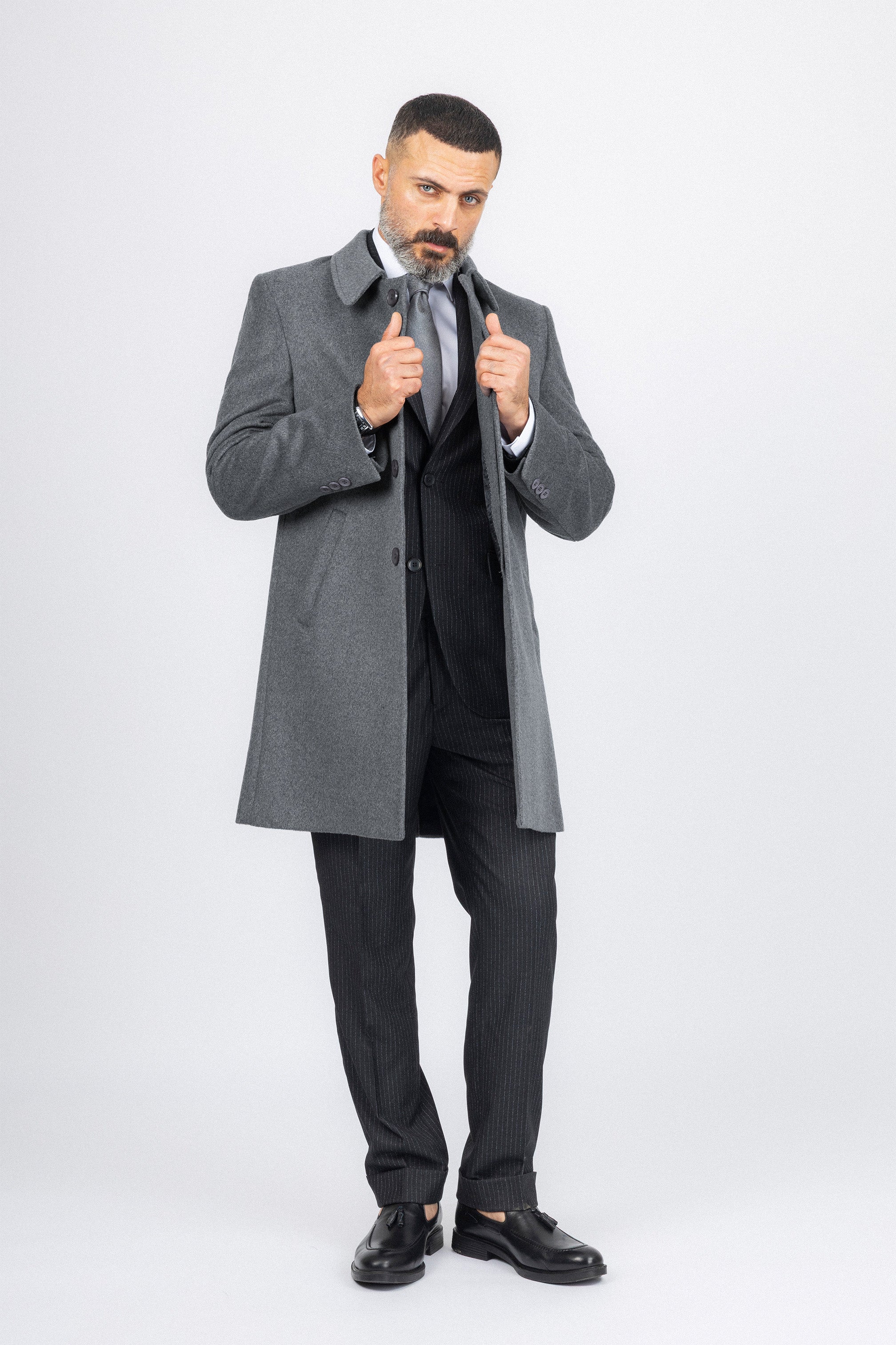 Gray Felt Classic Coat