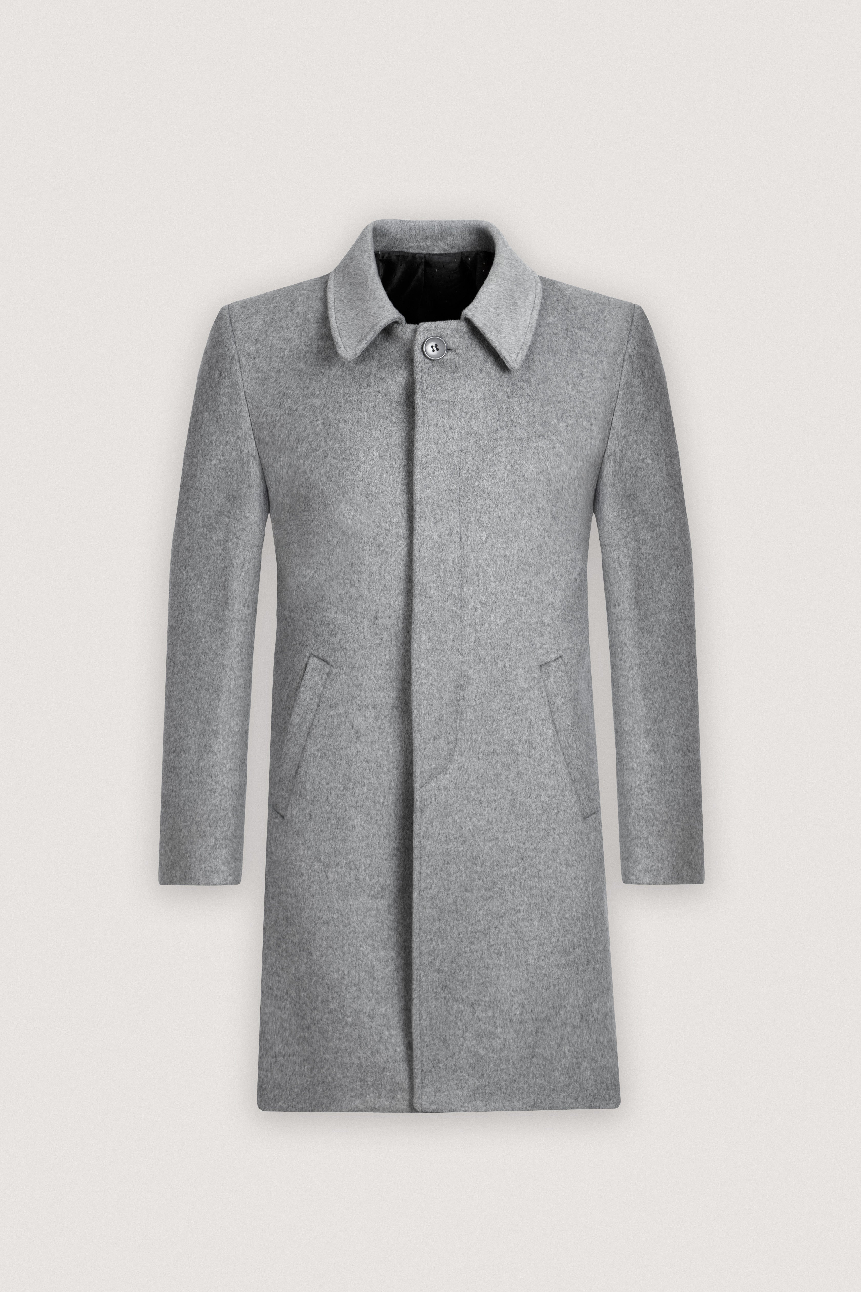 Light Gray Felt Classic Coat